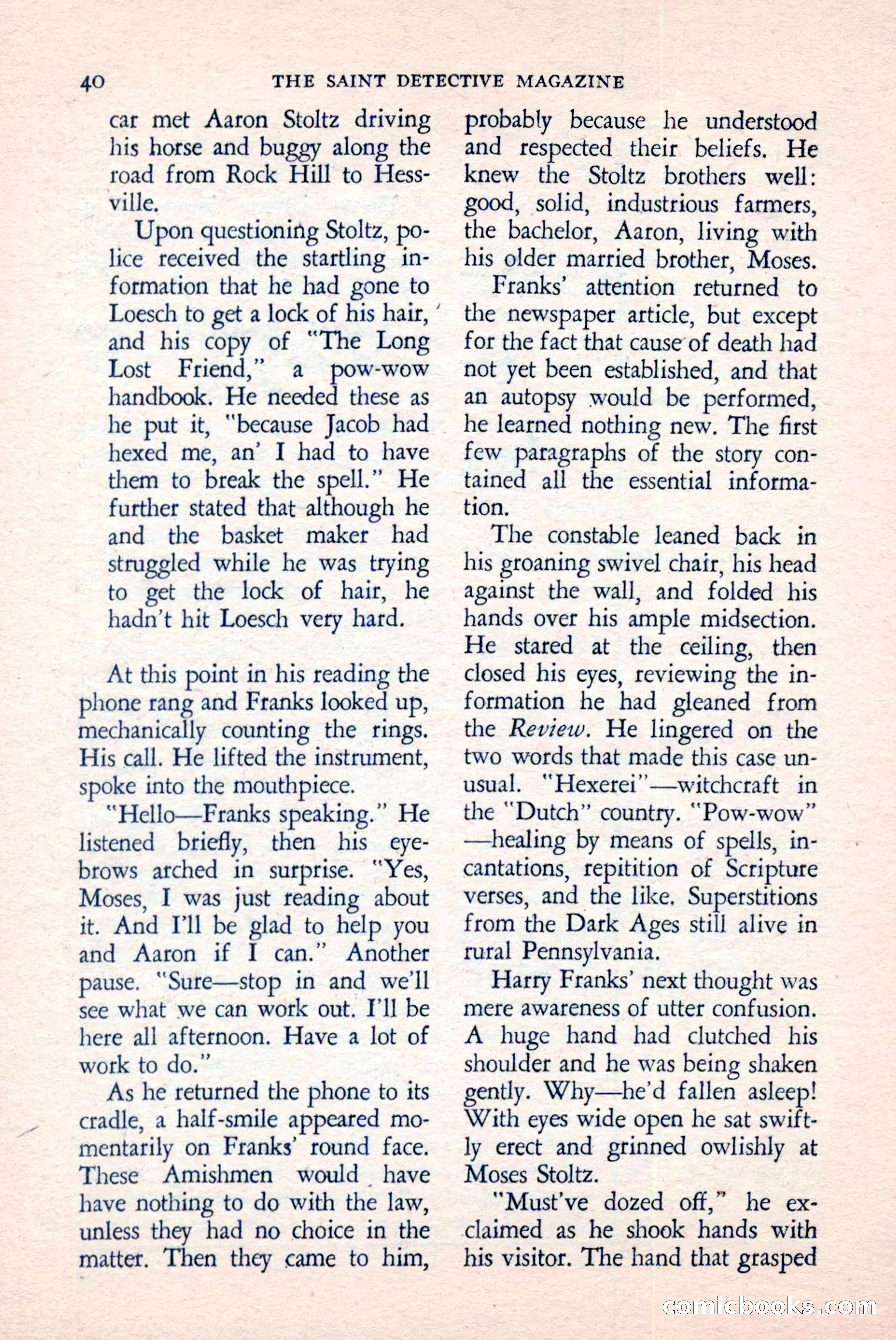 The Saint Detective Magazine, June 1958 — page 42 of 132