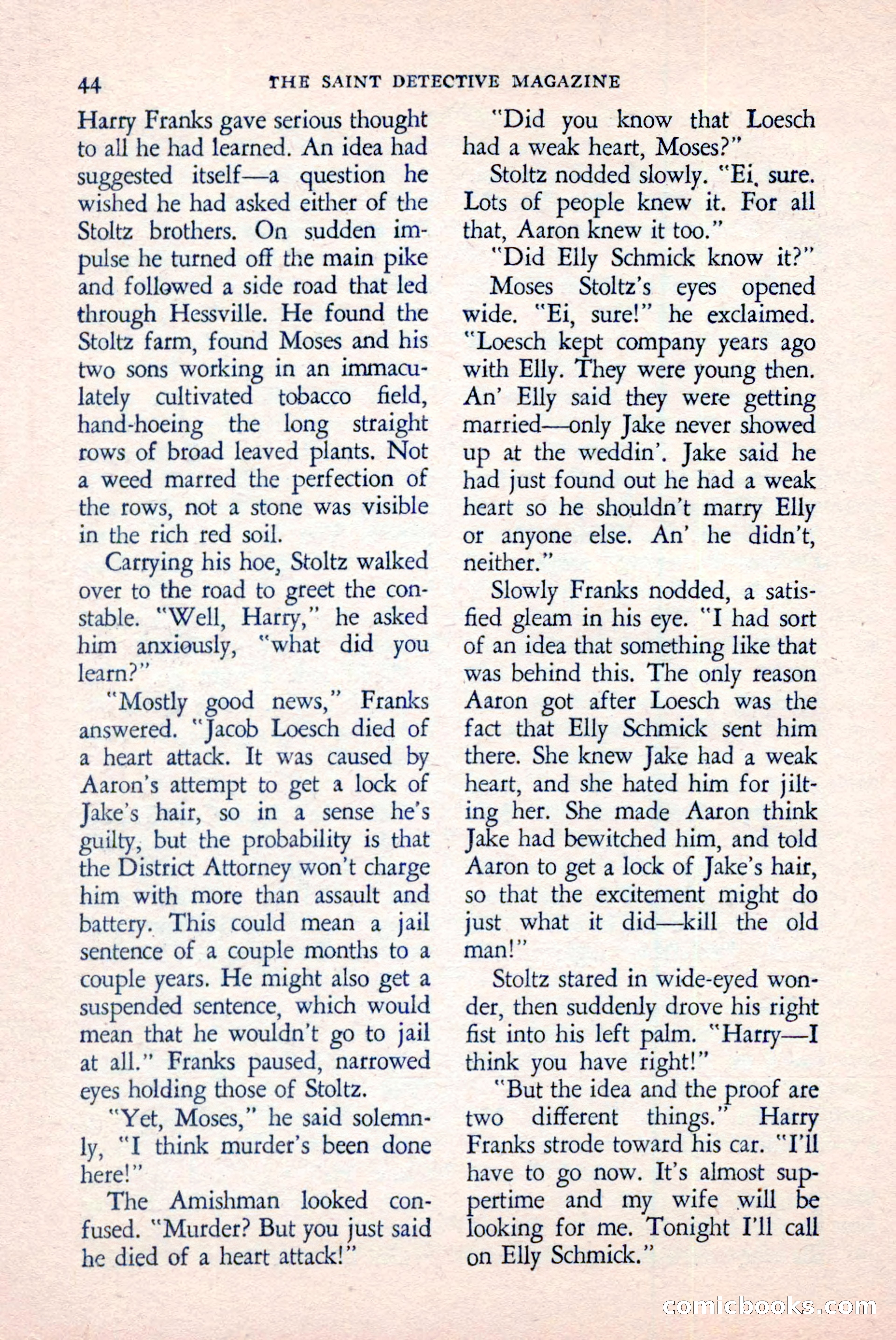 The Saint Detective Magazine, June 1958 — page 46 of 132