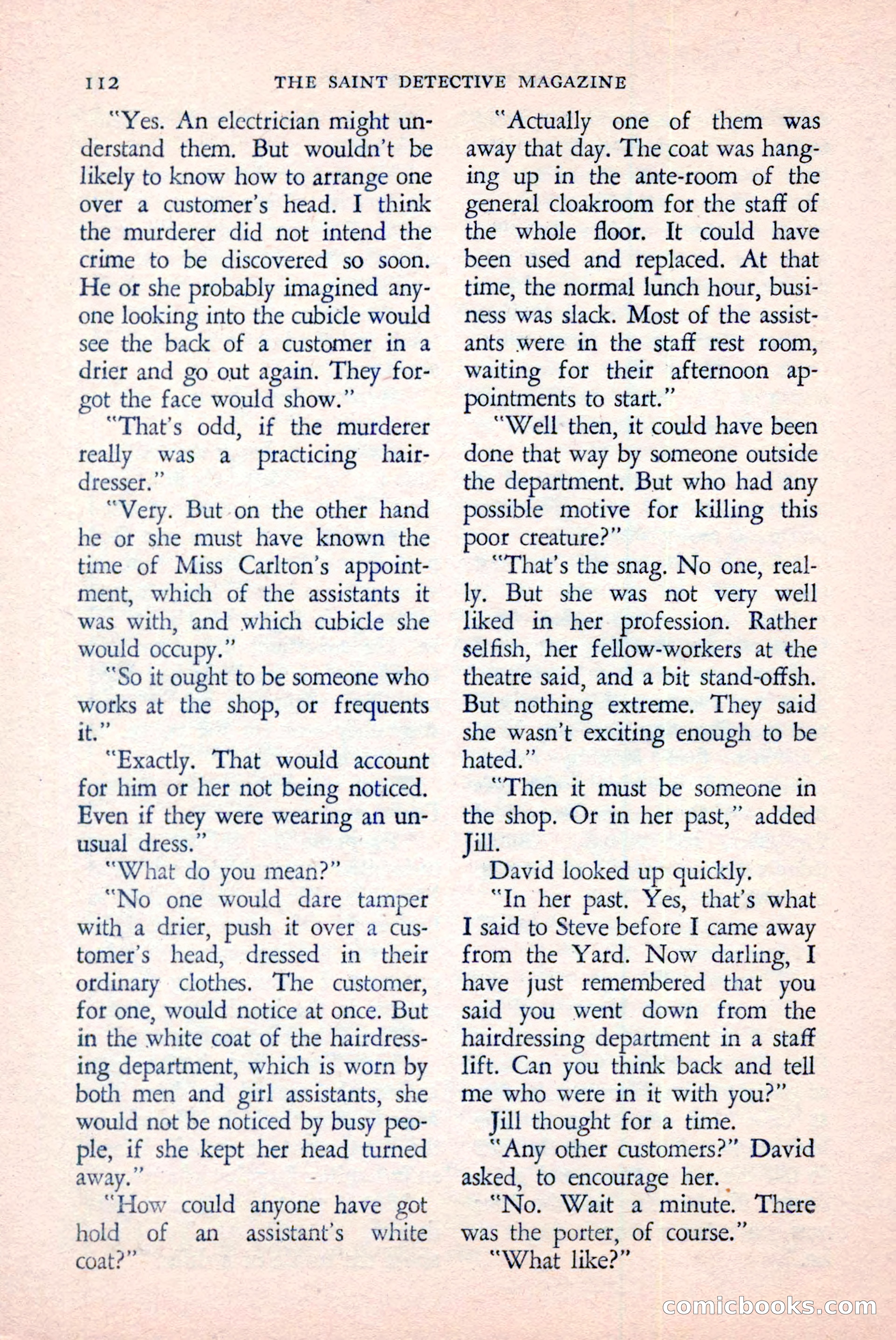 The Saint Detective Magazine, June 1958 — page 114 of 132