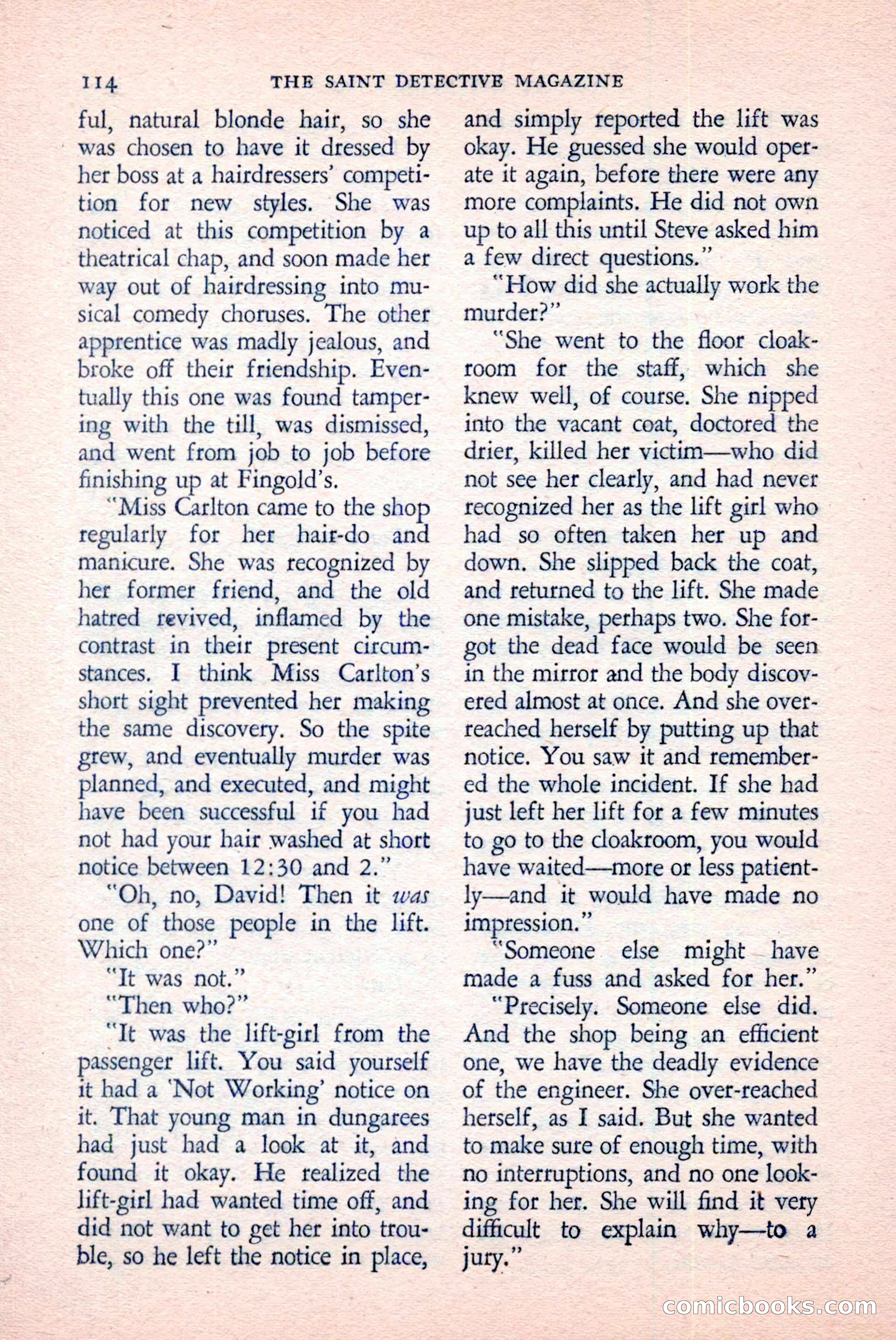 The Saint Detective Magazine, June 1958 — page 116 of 132