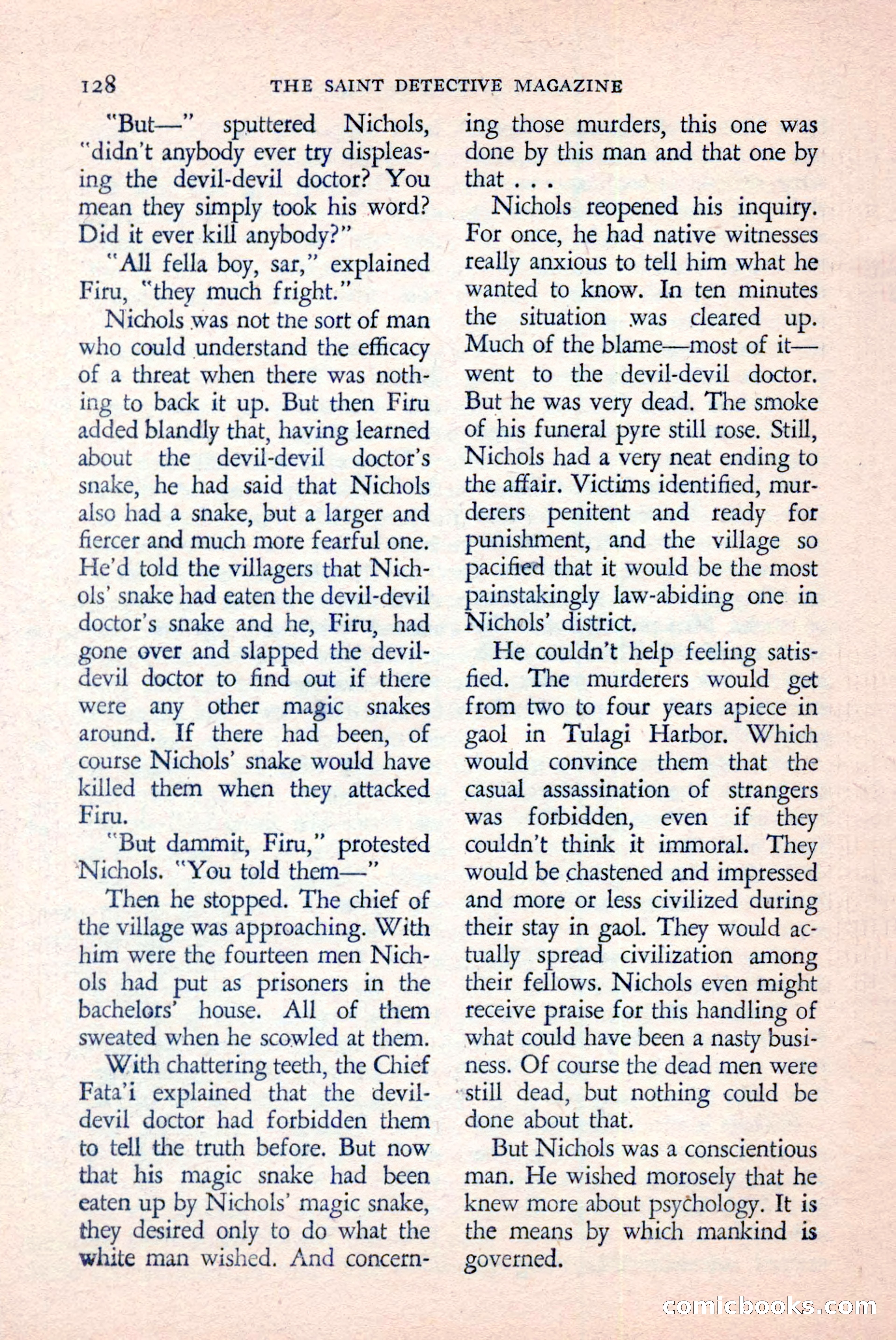 The Saint Detective Magazine, June 1958 — page 130 of 132