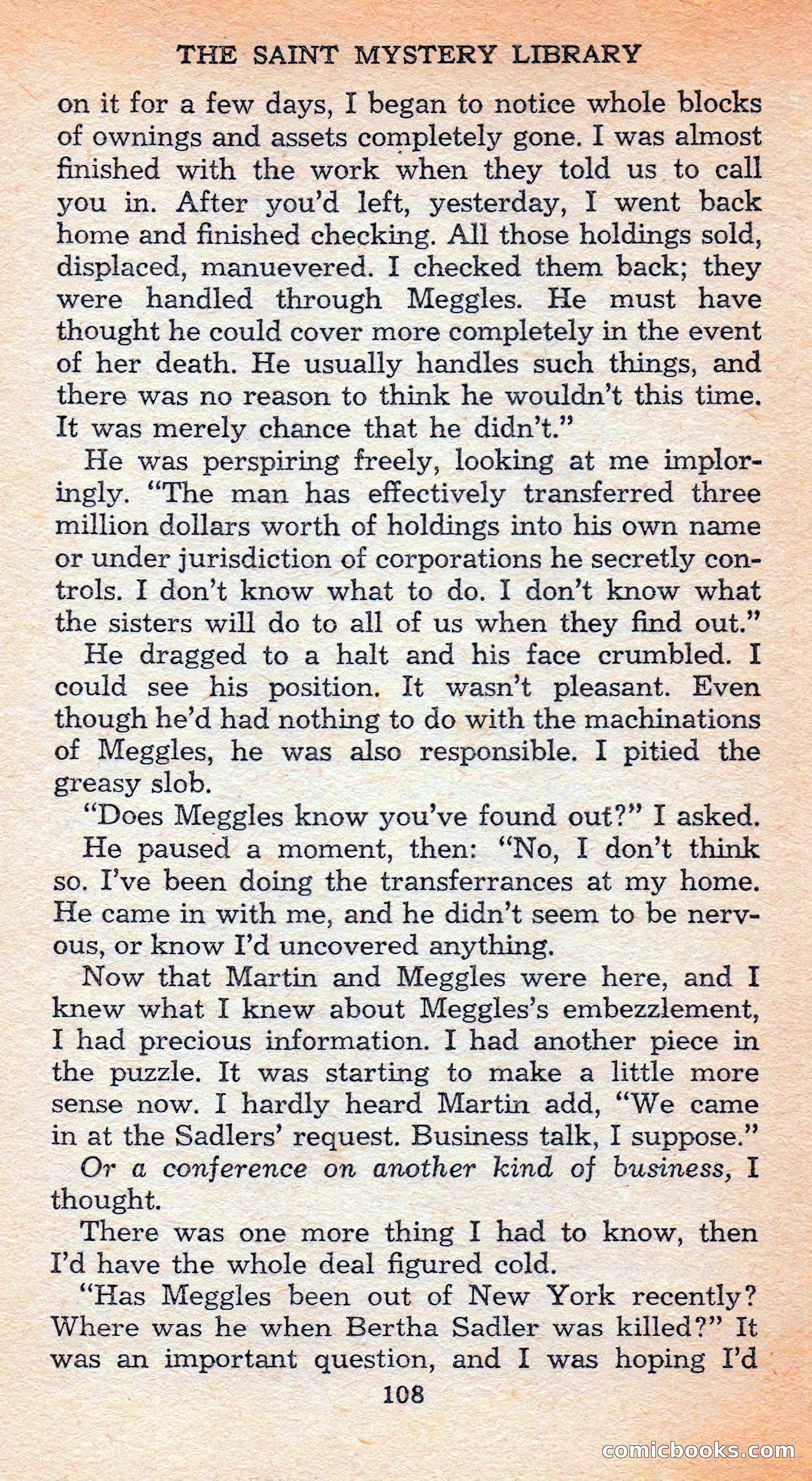 The Saint Mystery Library #128 — page 110 of 164