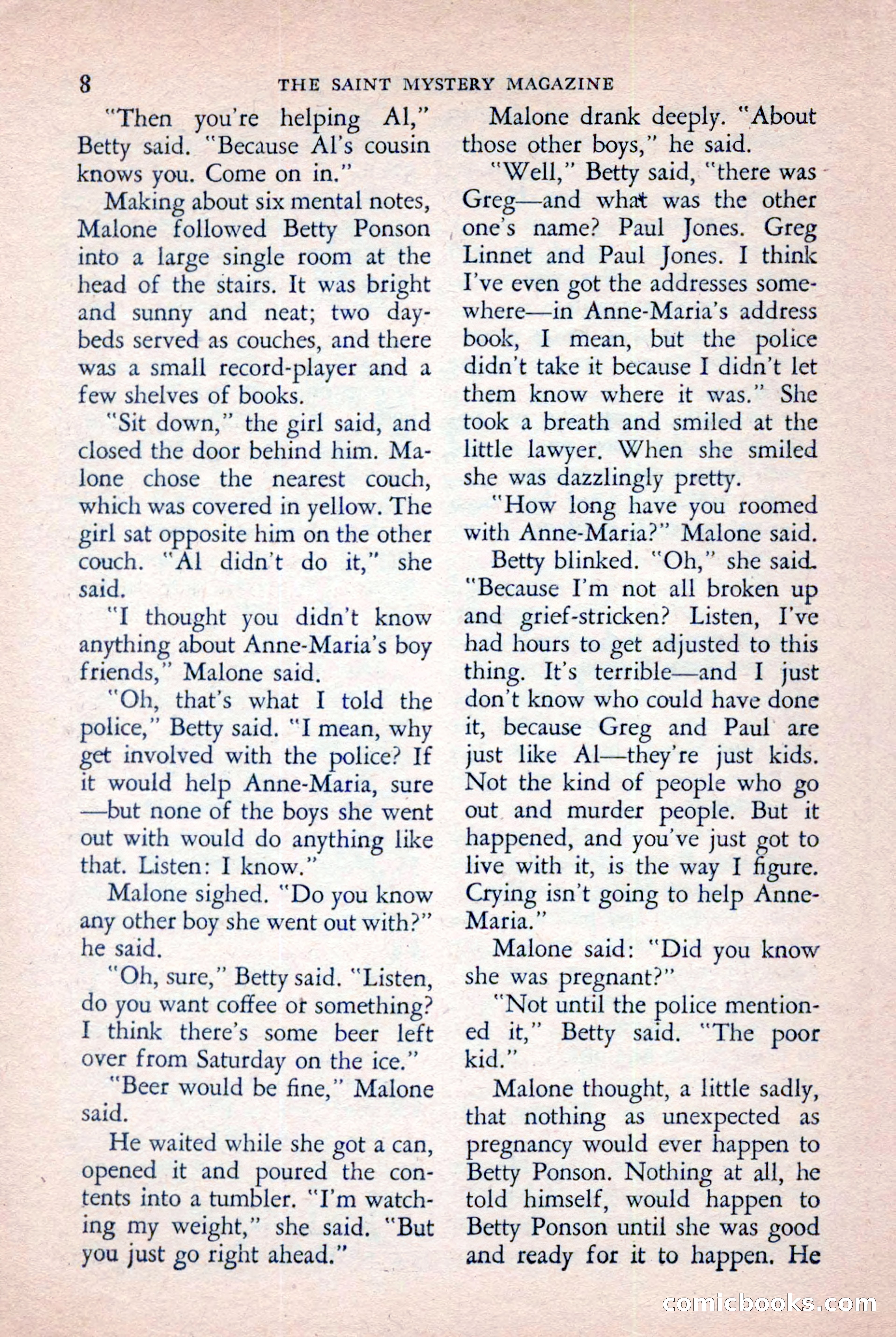 The Saint Mystery Magazine, November 1958 — page 10 of 132