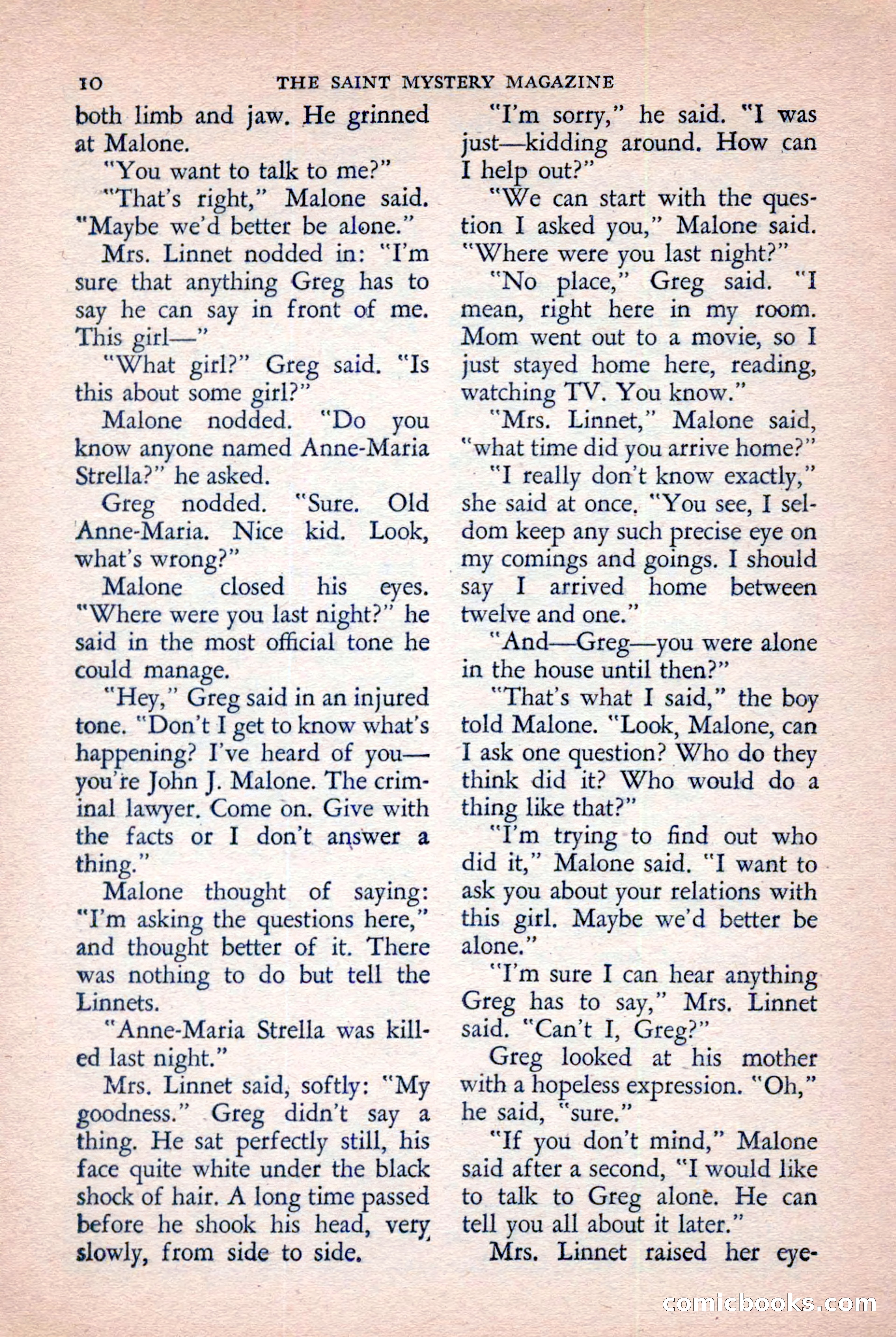The Saint Mystery Magazine, November 1958 — page 12 of 132