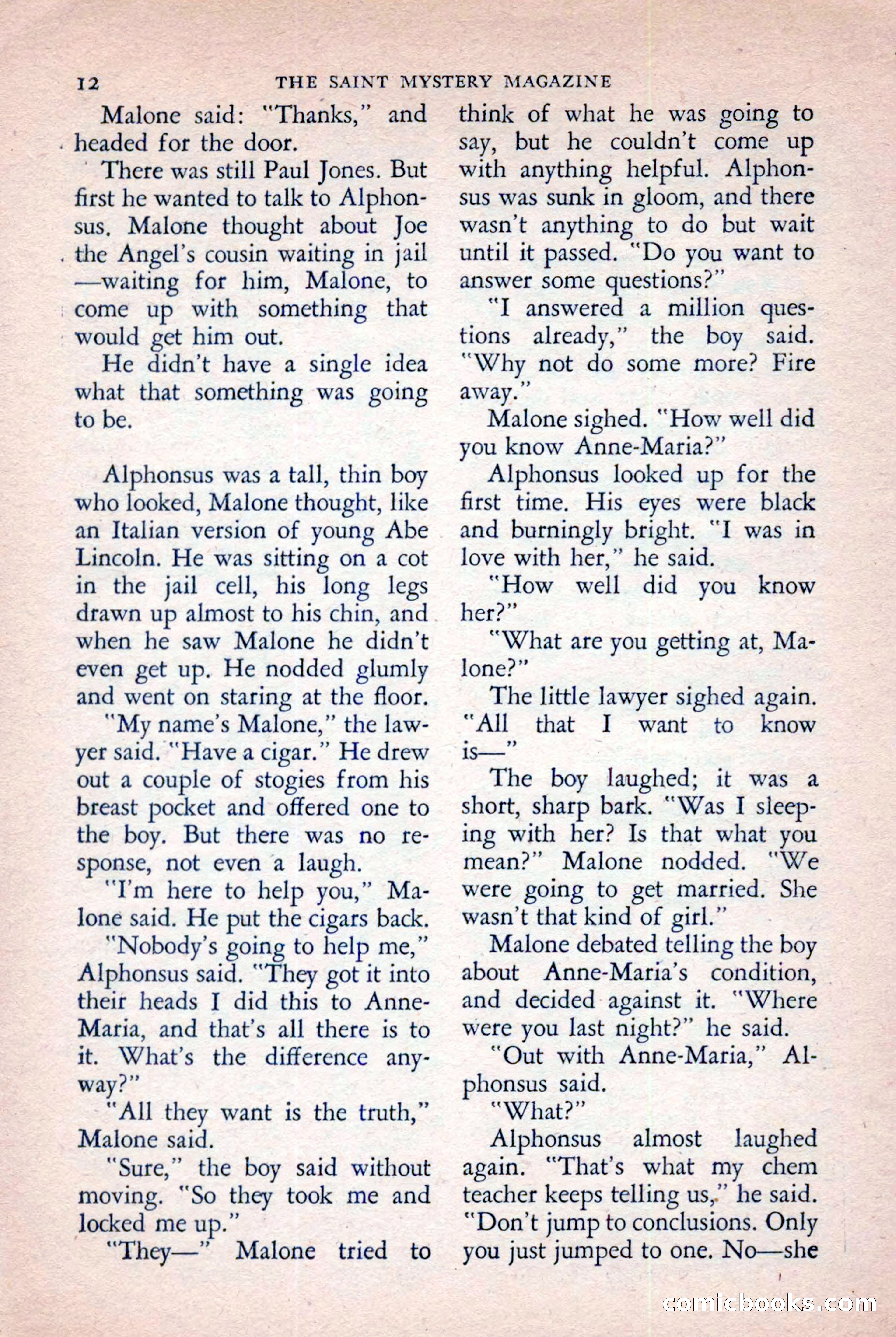 The Saint Mystery Magazine, November 1958 — page 14 of 132
