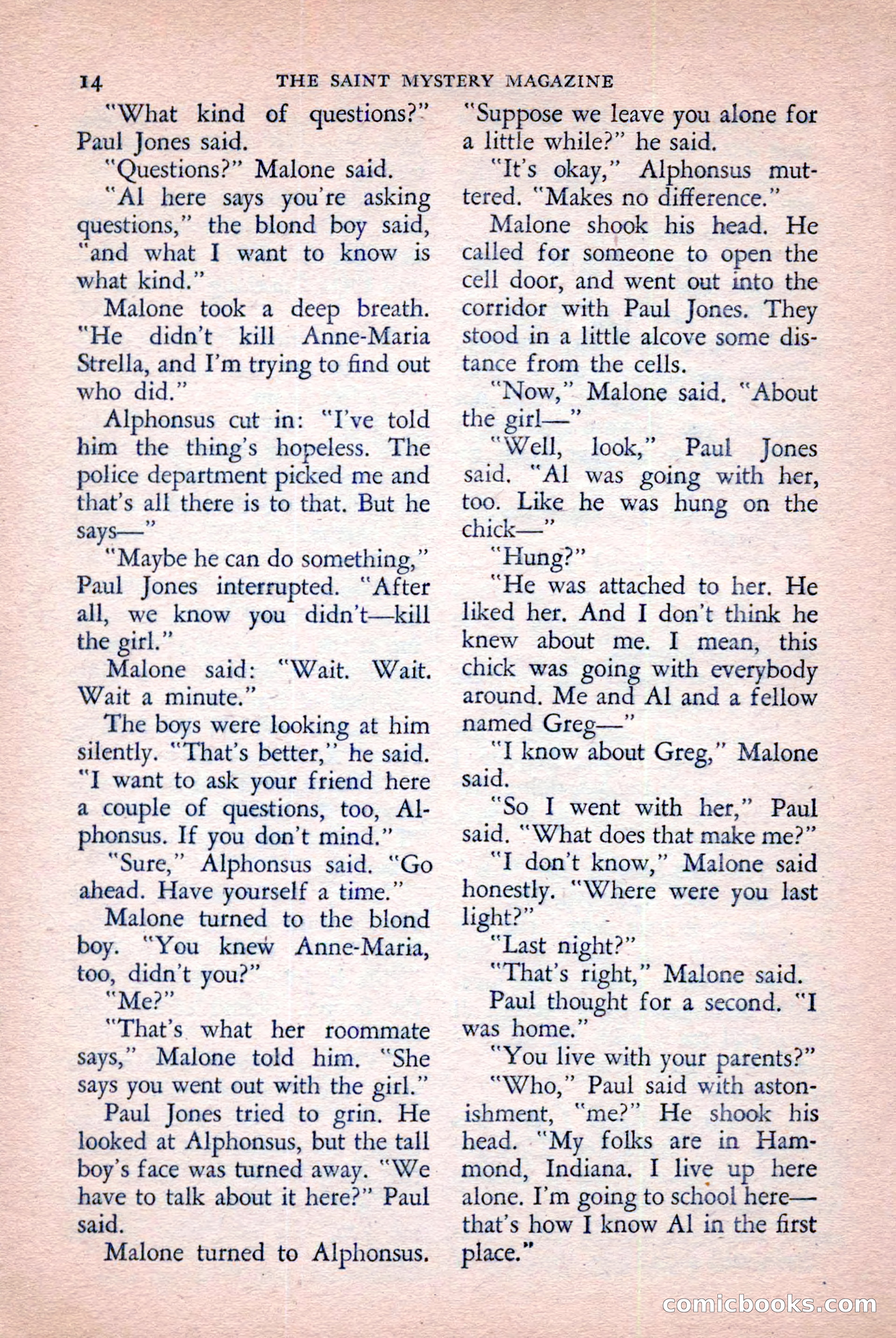 The Saint Mystery Magazine, November 1958 — page 16 of 132