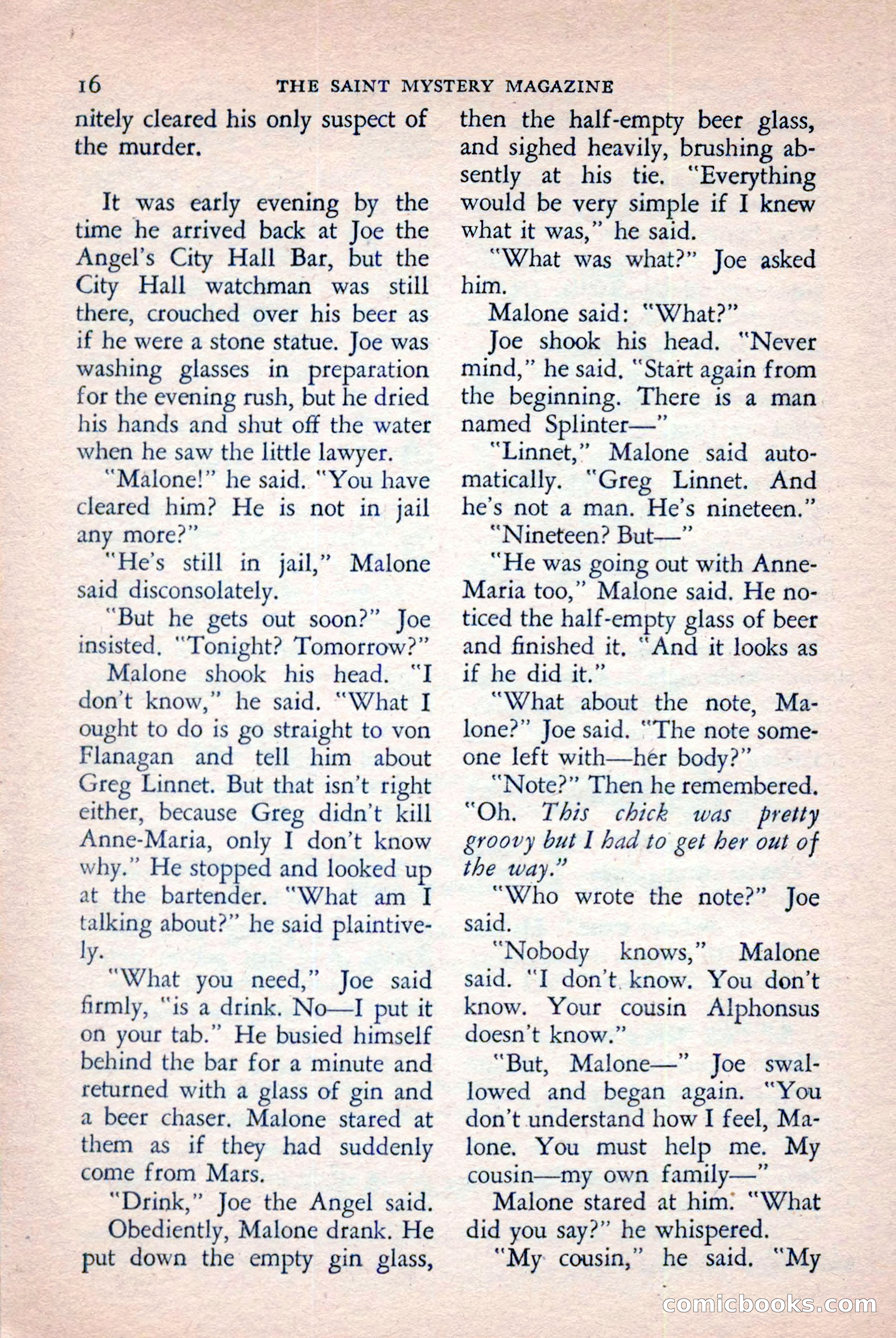 The Saint Mystery Magazine, November 1958 — page 18 of 132