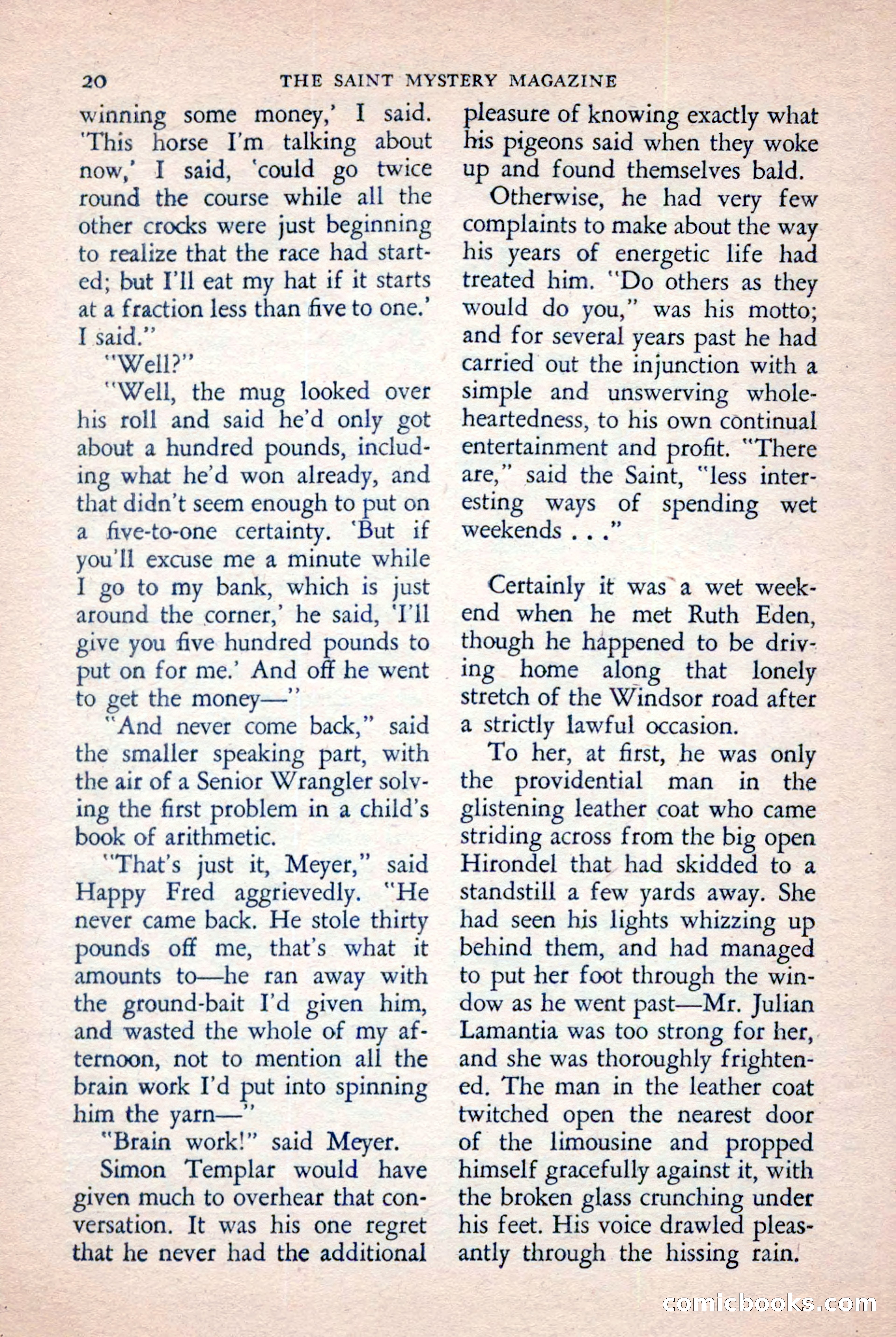 The Saint Mystery Magazine, November 1958 — page 22 of 132