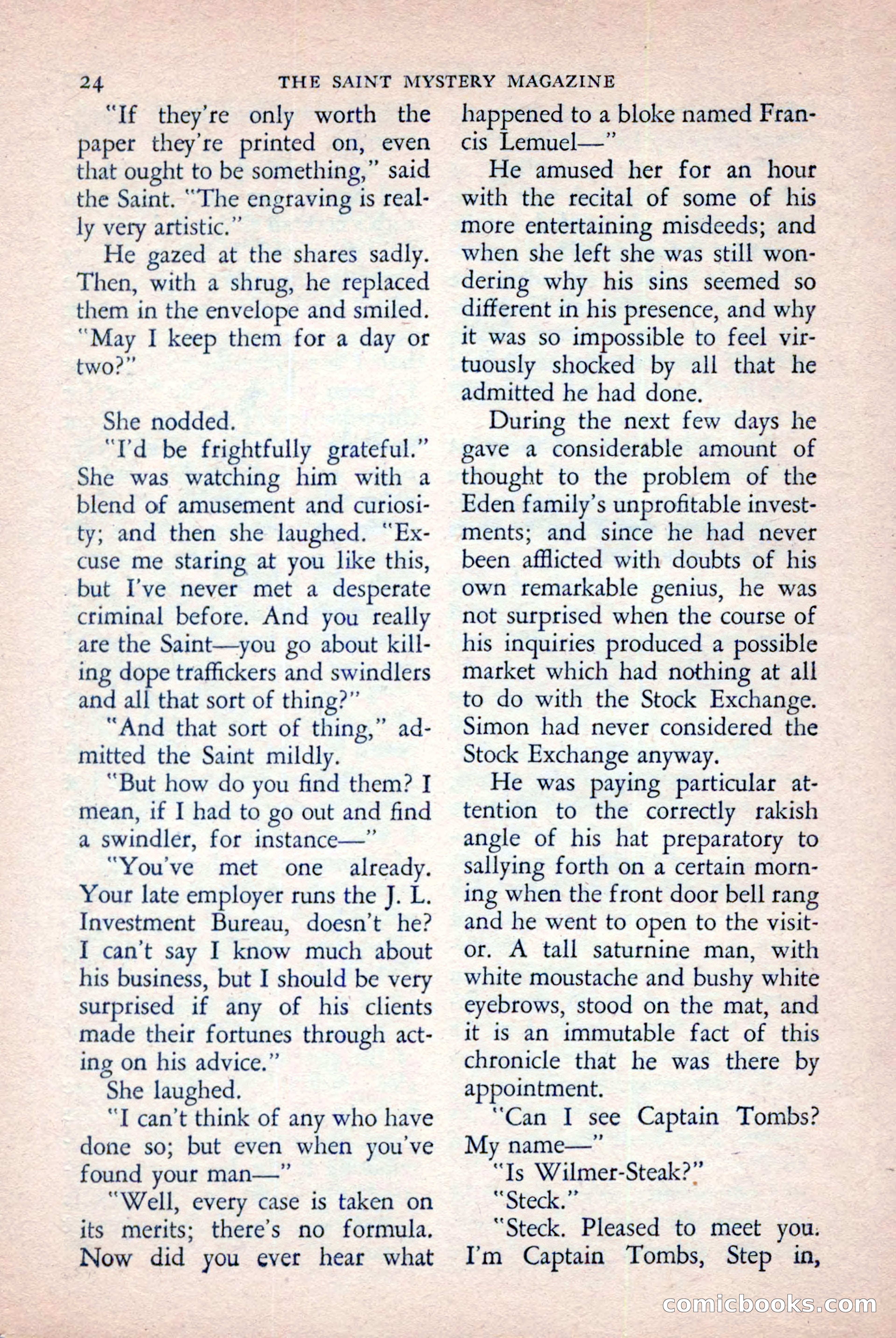 The Saint Mystery Magazine, November 1958 — page 26 of 132