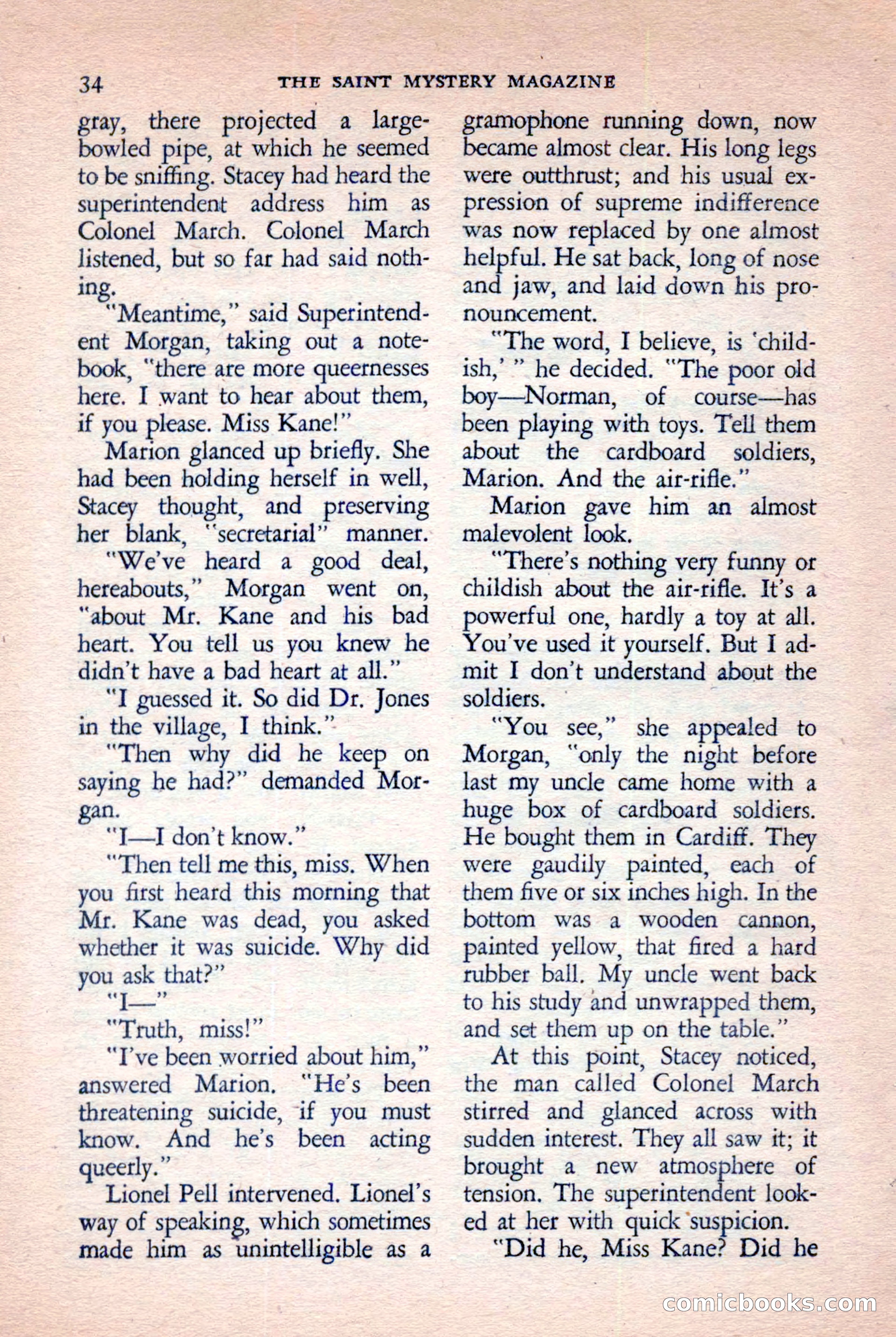The Saint Mystery Magazine, November 1958 — page 36 of 132