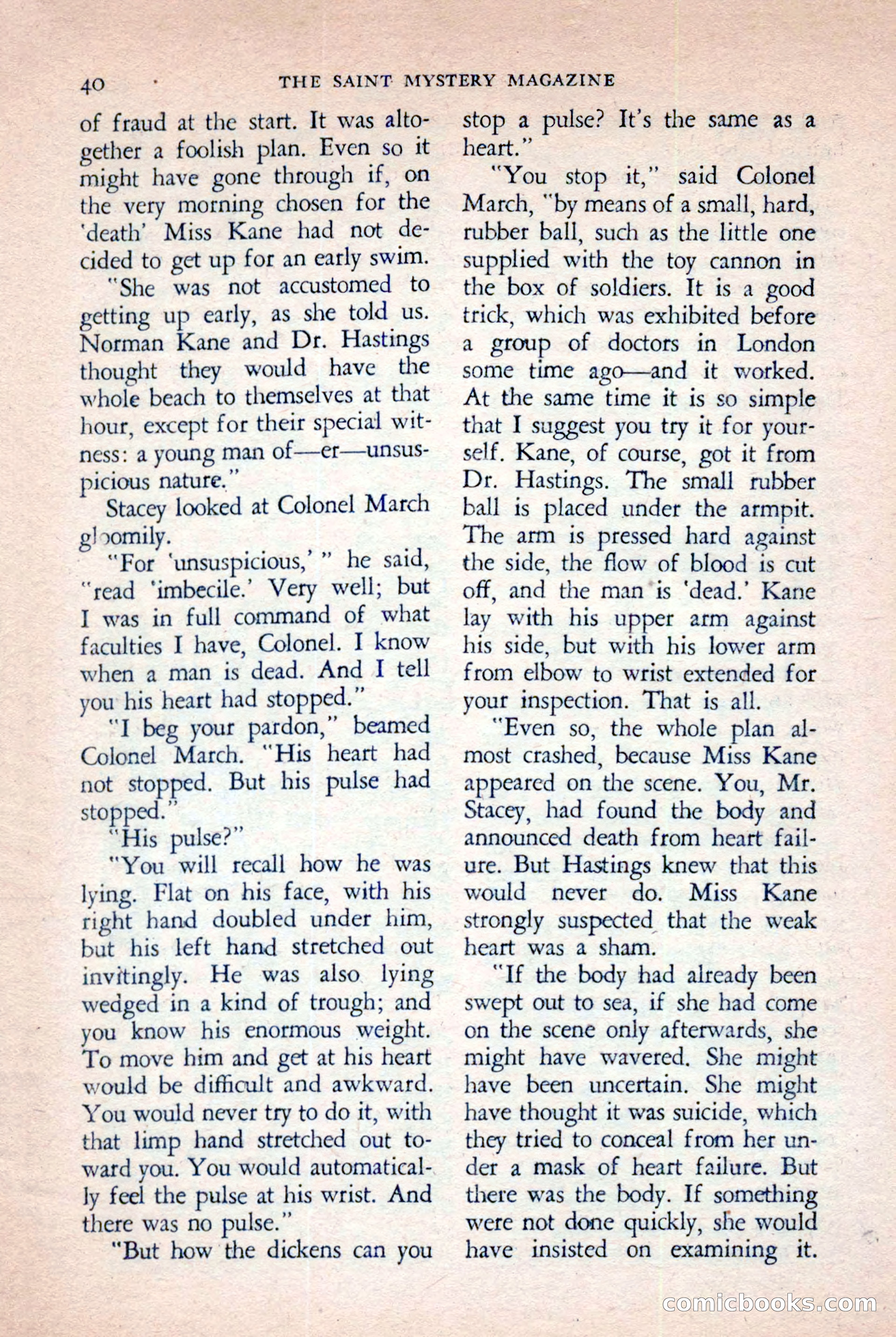 The Saint Mystery Magazine, November 1958 — page 42 of 132