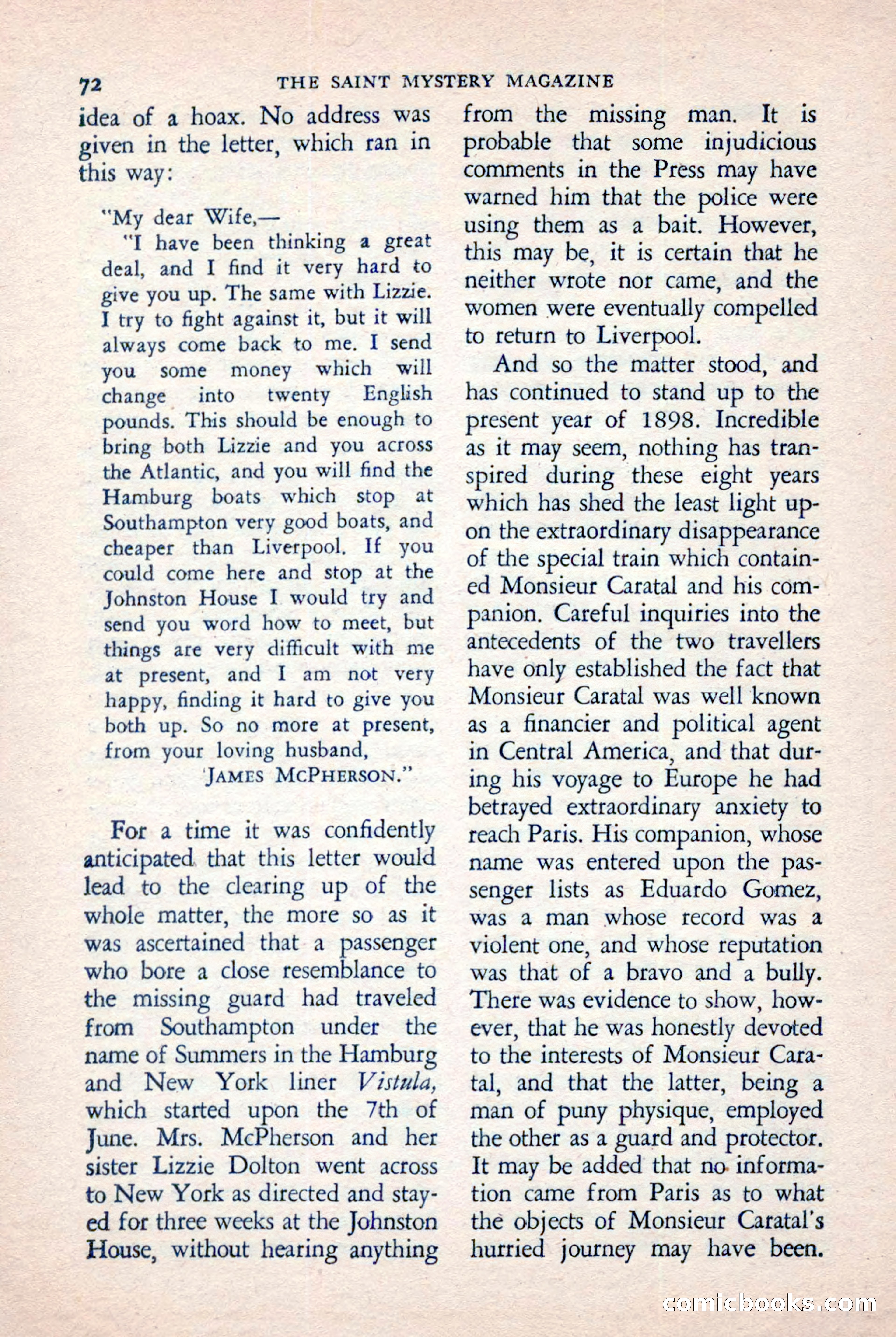 The Saint Mystery Magazine, November 1958 — page 74 of 132