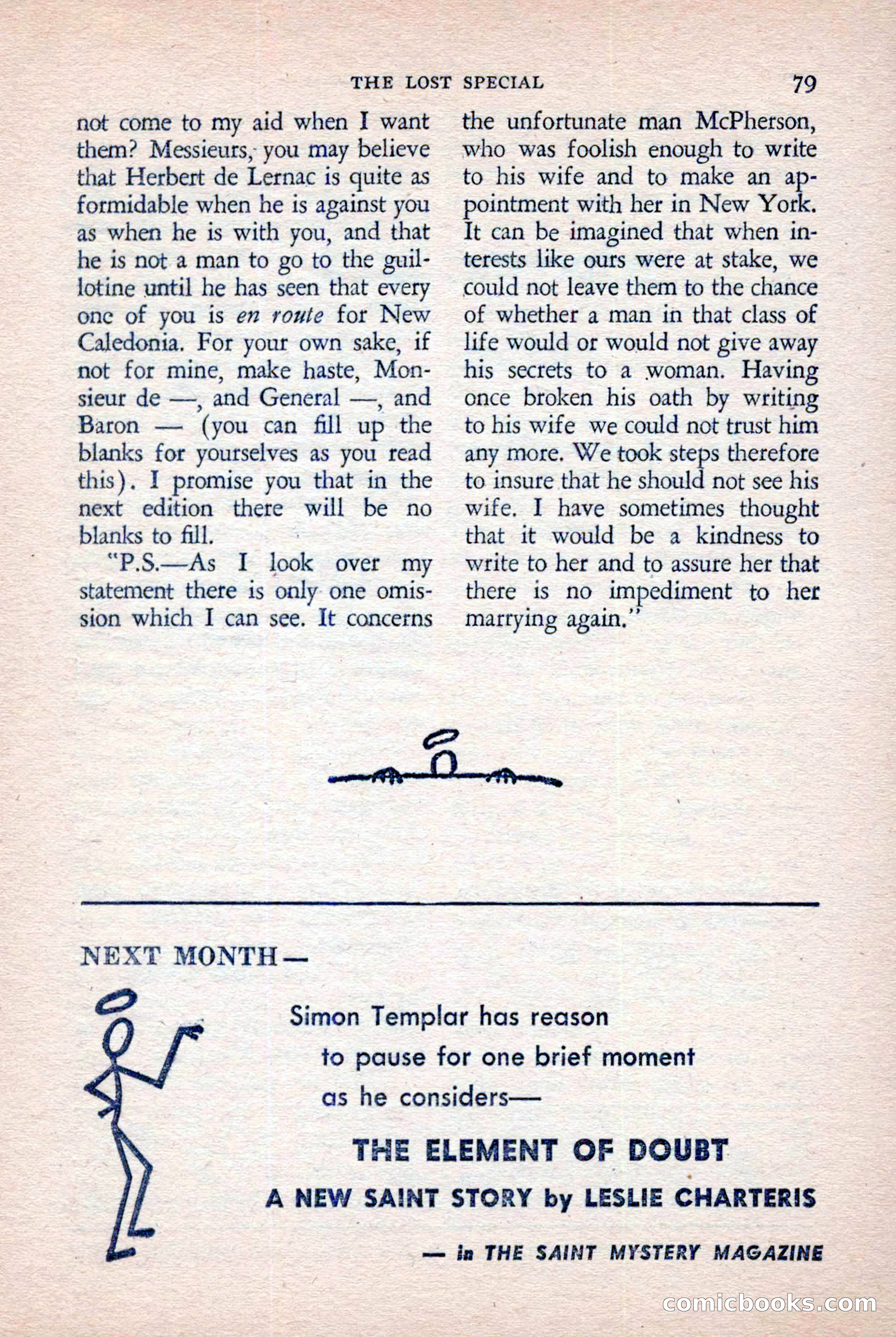 The Saint Mystery Magazine, November 1958 — page 81 of 132