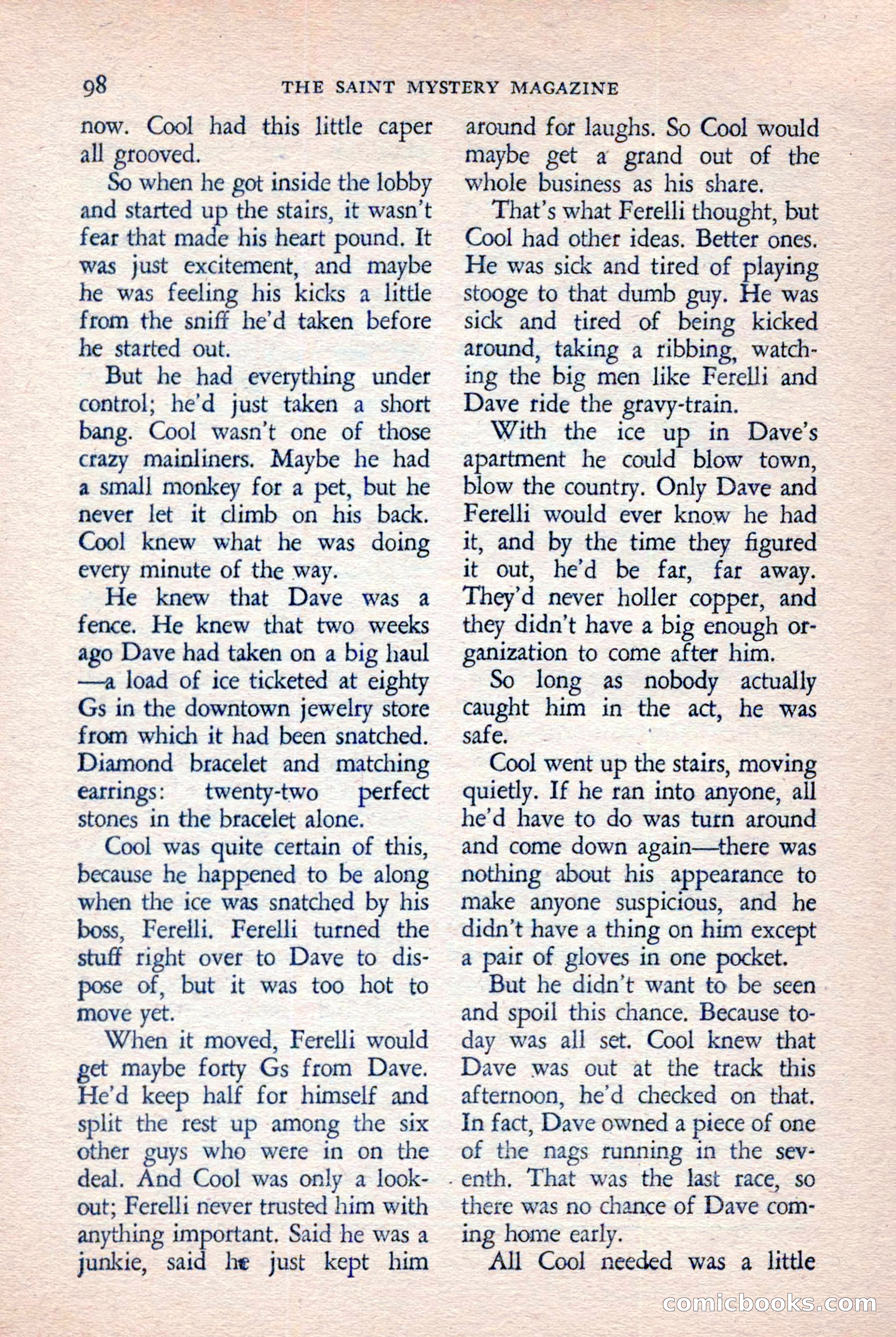 The Saint Mystery Magazine, November 1958 — page 100 of 132