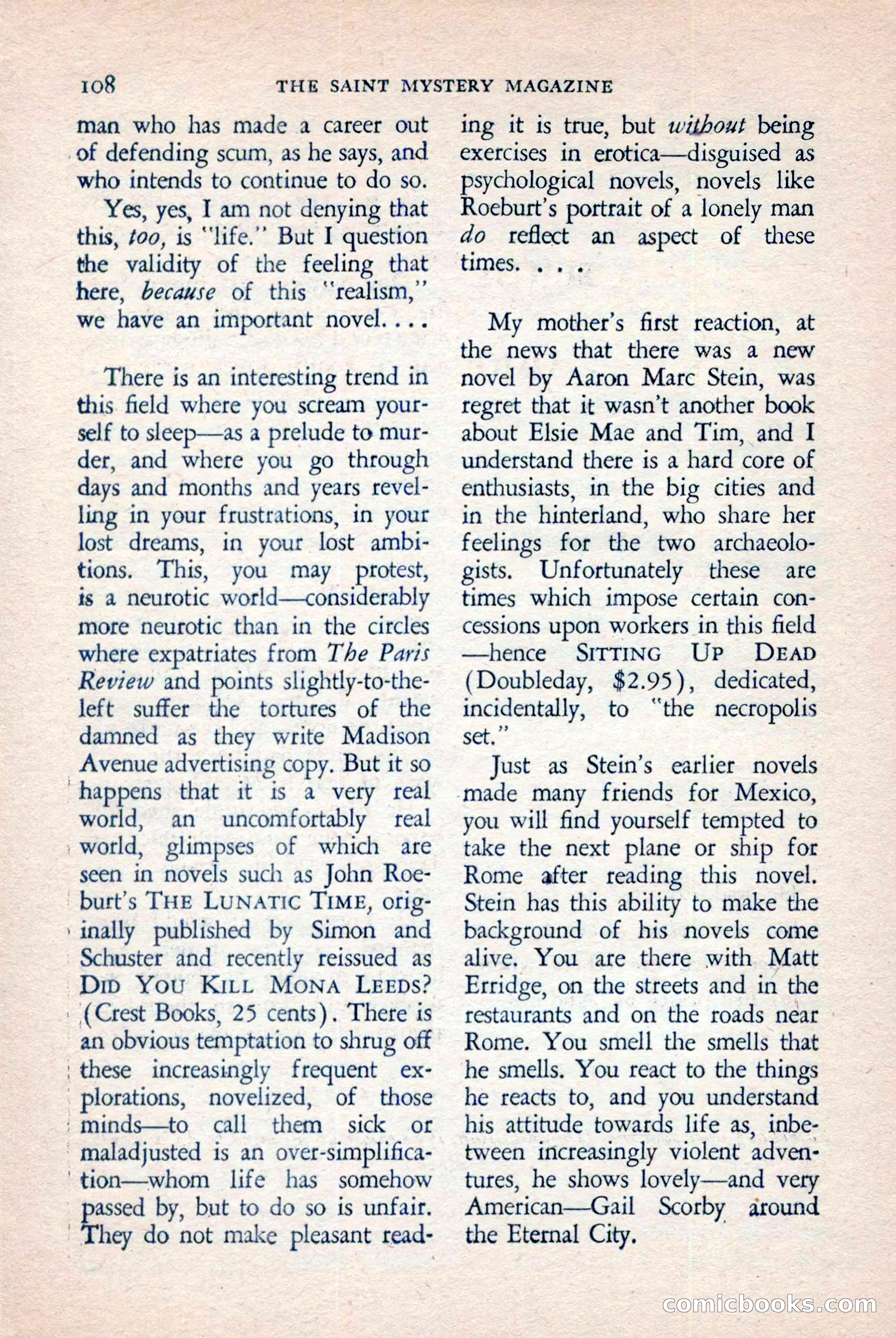 The Saint Mystery Magazine, November 1958 — page 110 of 132
