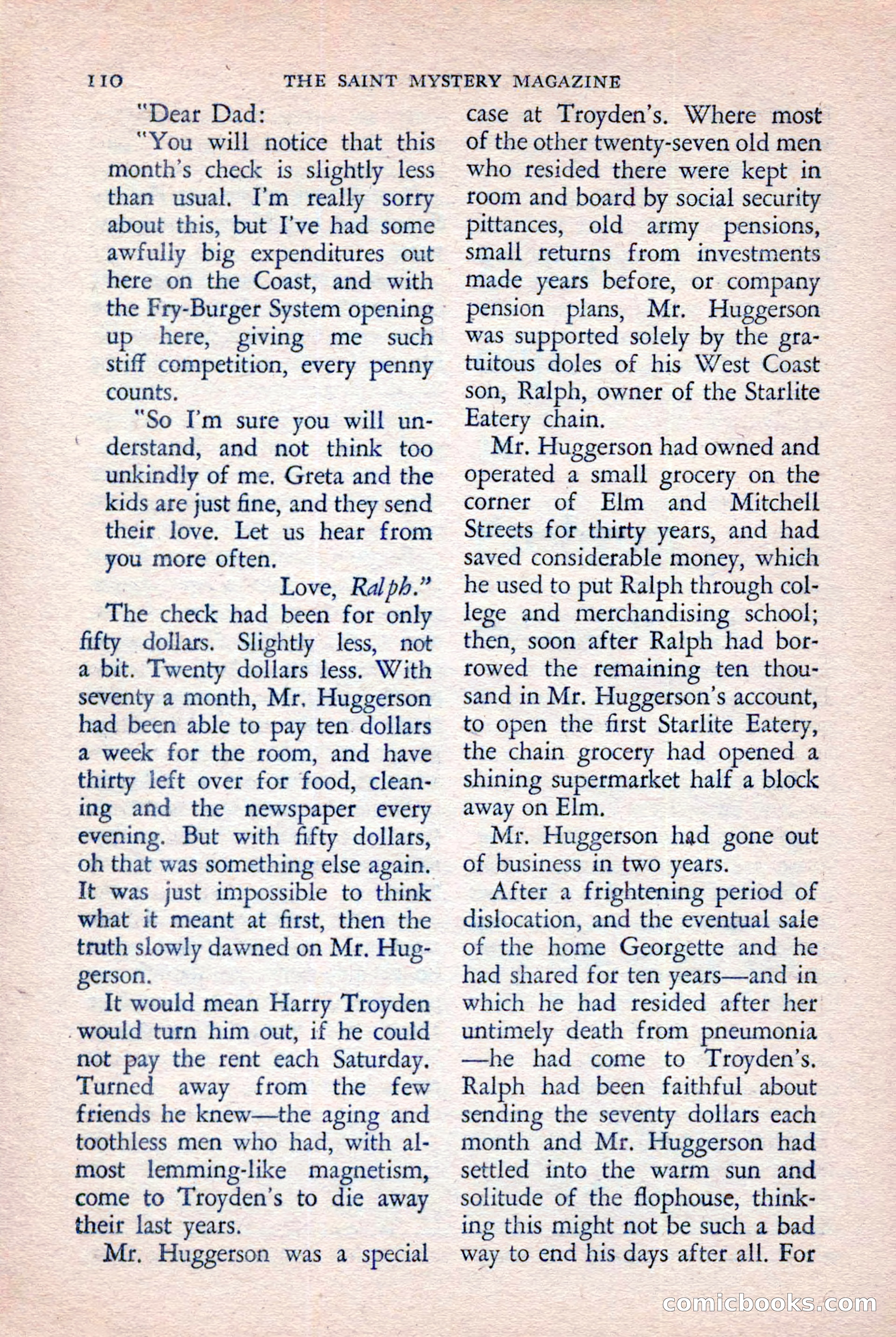 The Saint Mystery Magazine, November 1958 — page 112 of 132