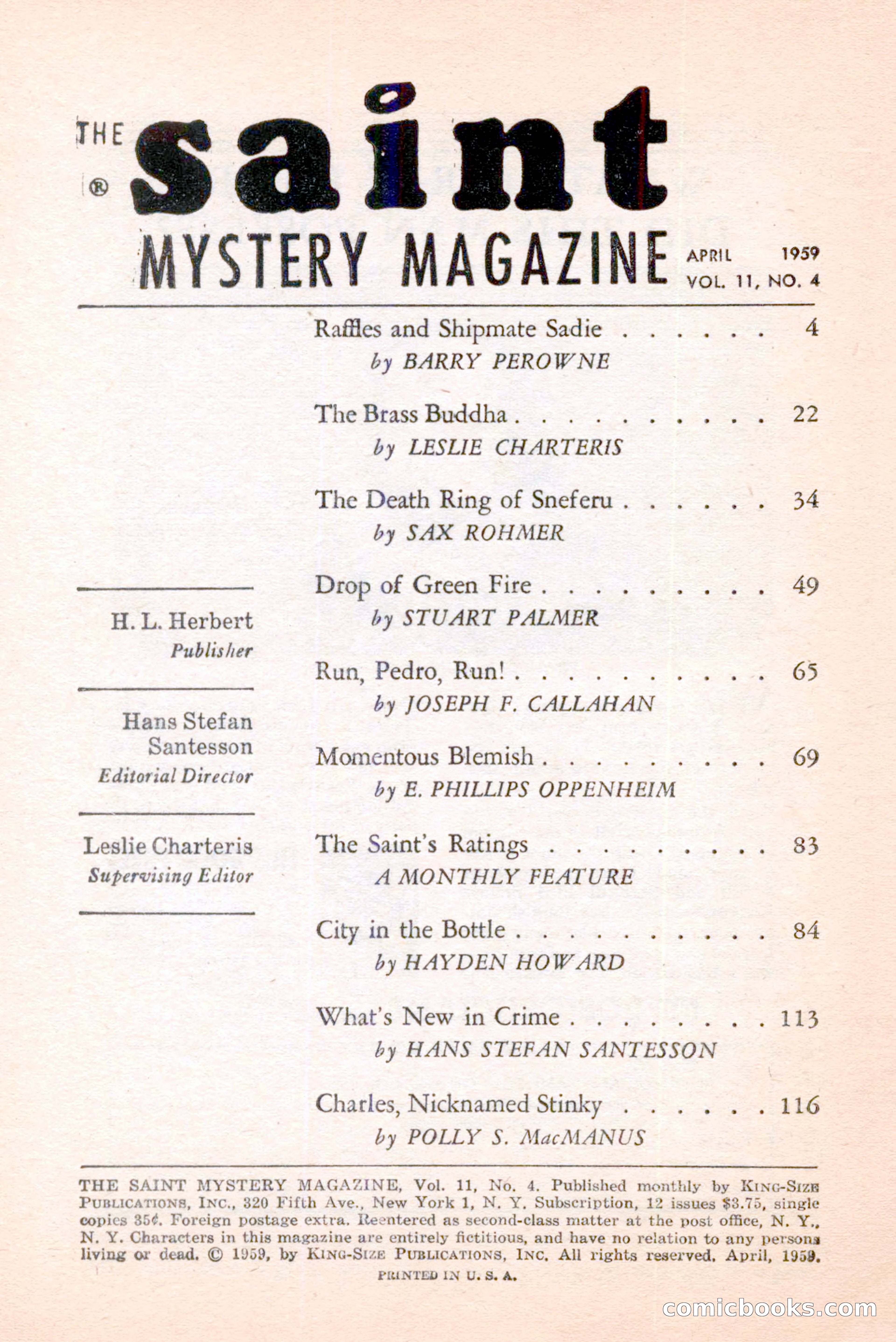 The Saint Mystery Magazine, April 1959 — page 4 of 132