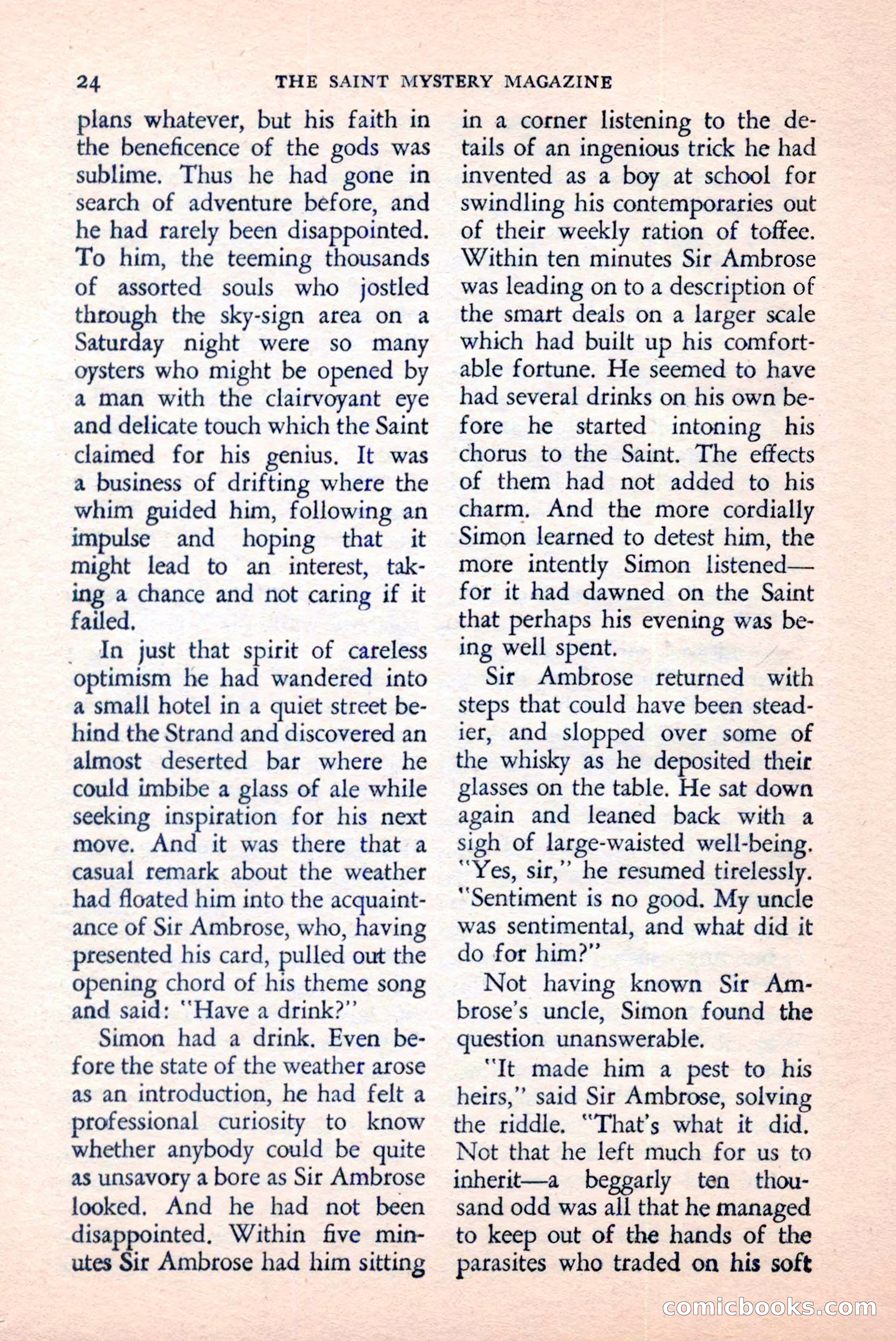 The Saint Mystery Magazine, April 1959 — page 26 of 132