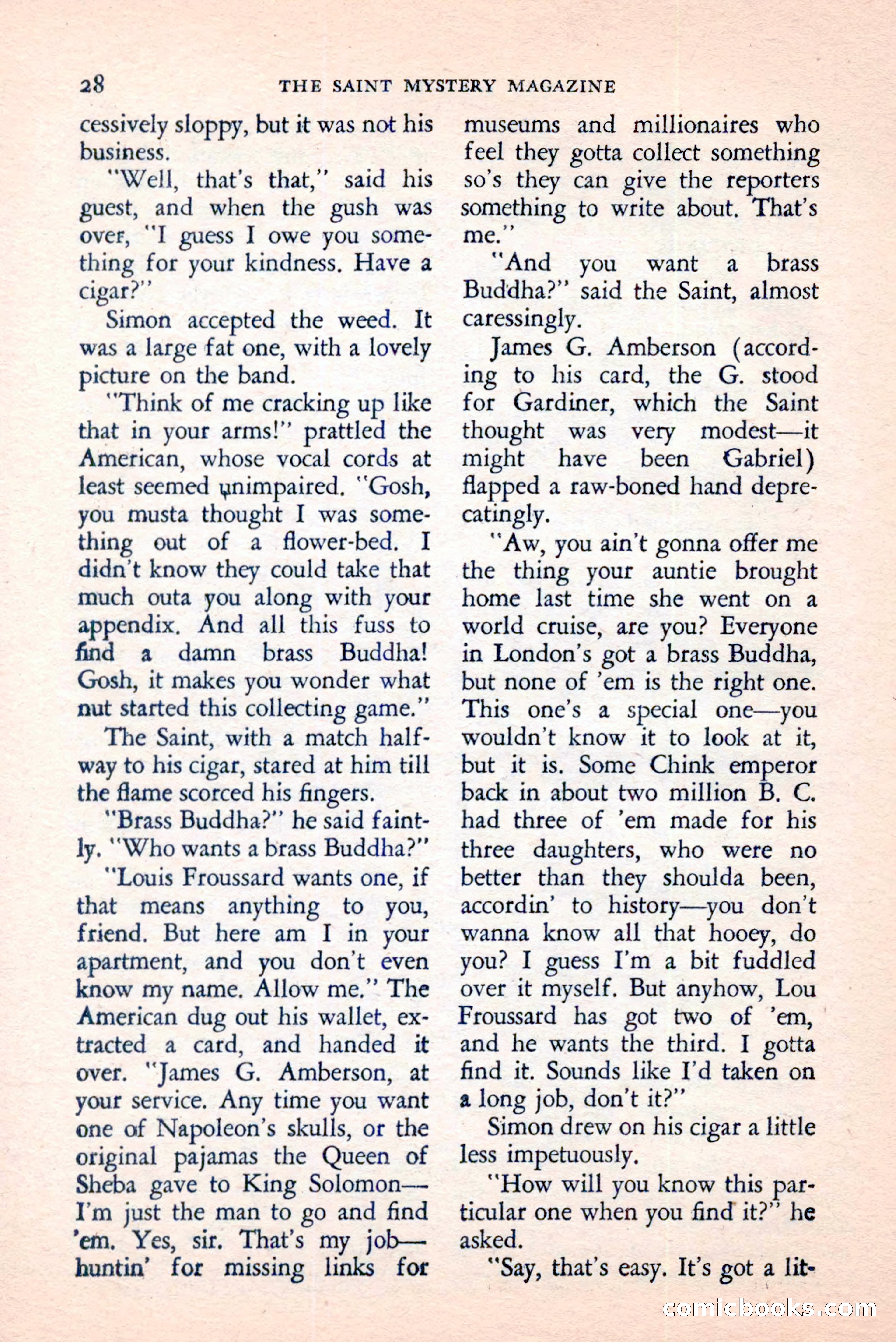 The Saint Mystery Magazine, April 1959 — page 30 of 132