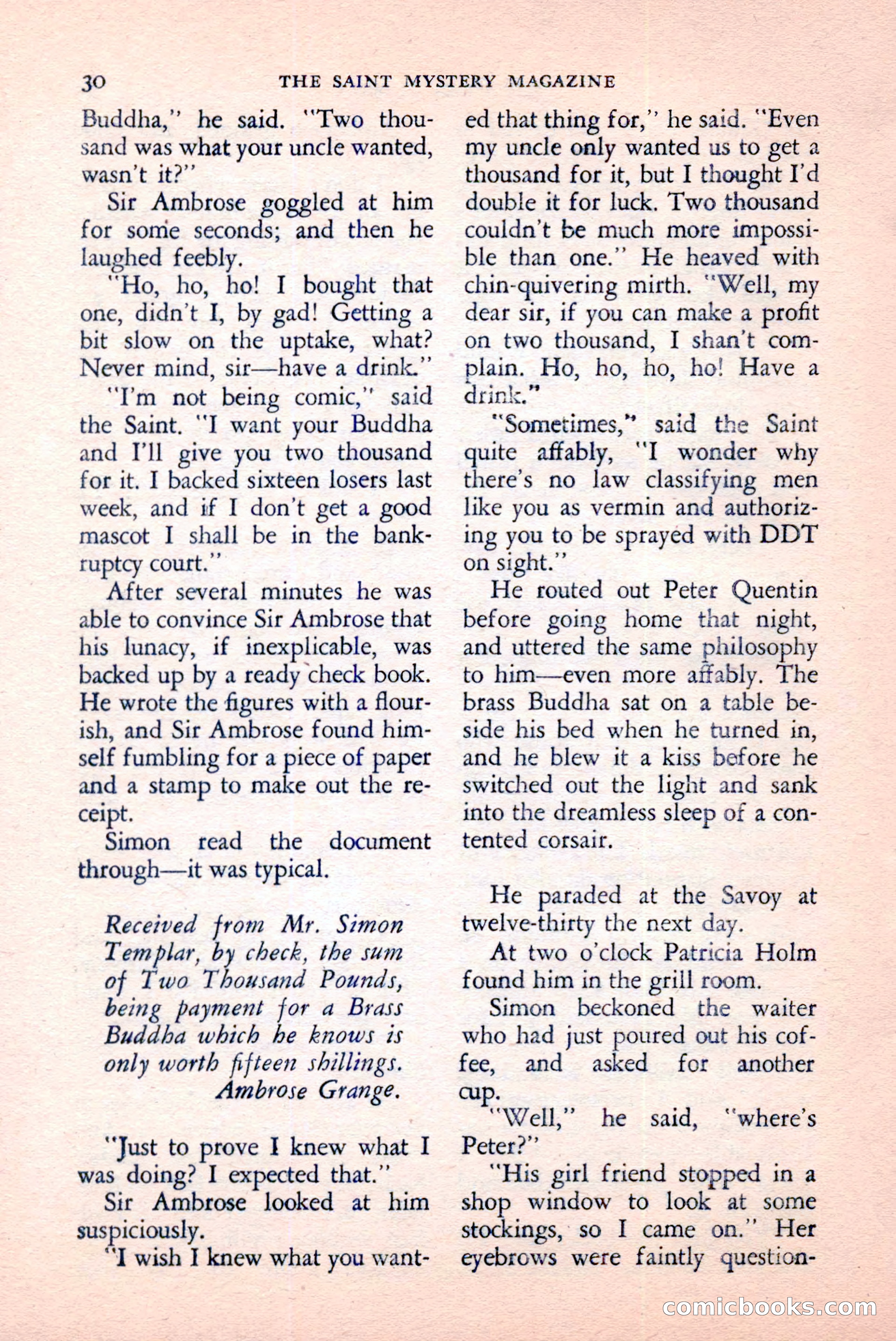 The Saint Mystery Magazine, April 1959 — page 32 of 132