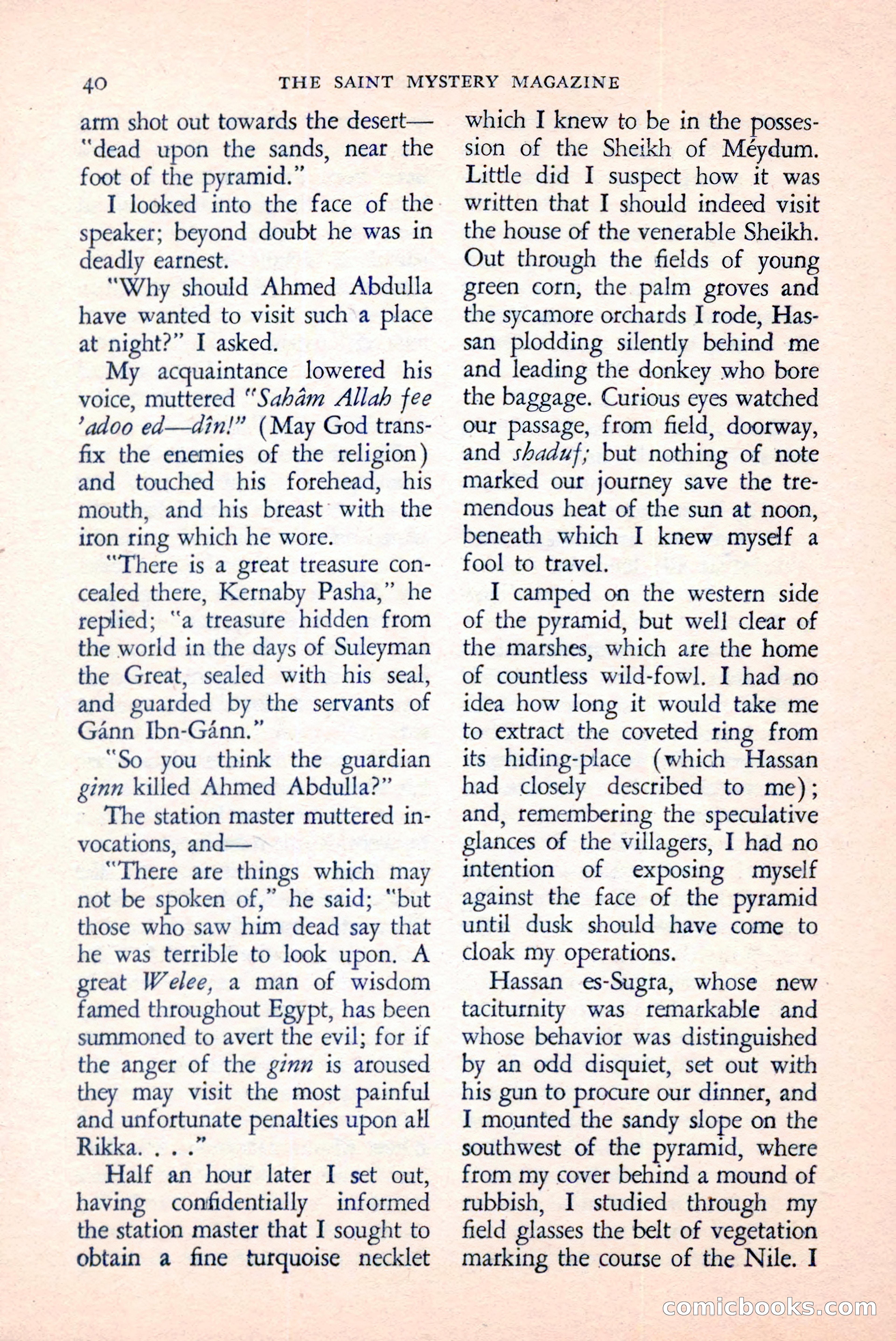 The Saint Mystery Magazine, April 1959 — page 42 of 132
