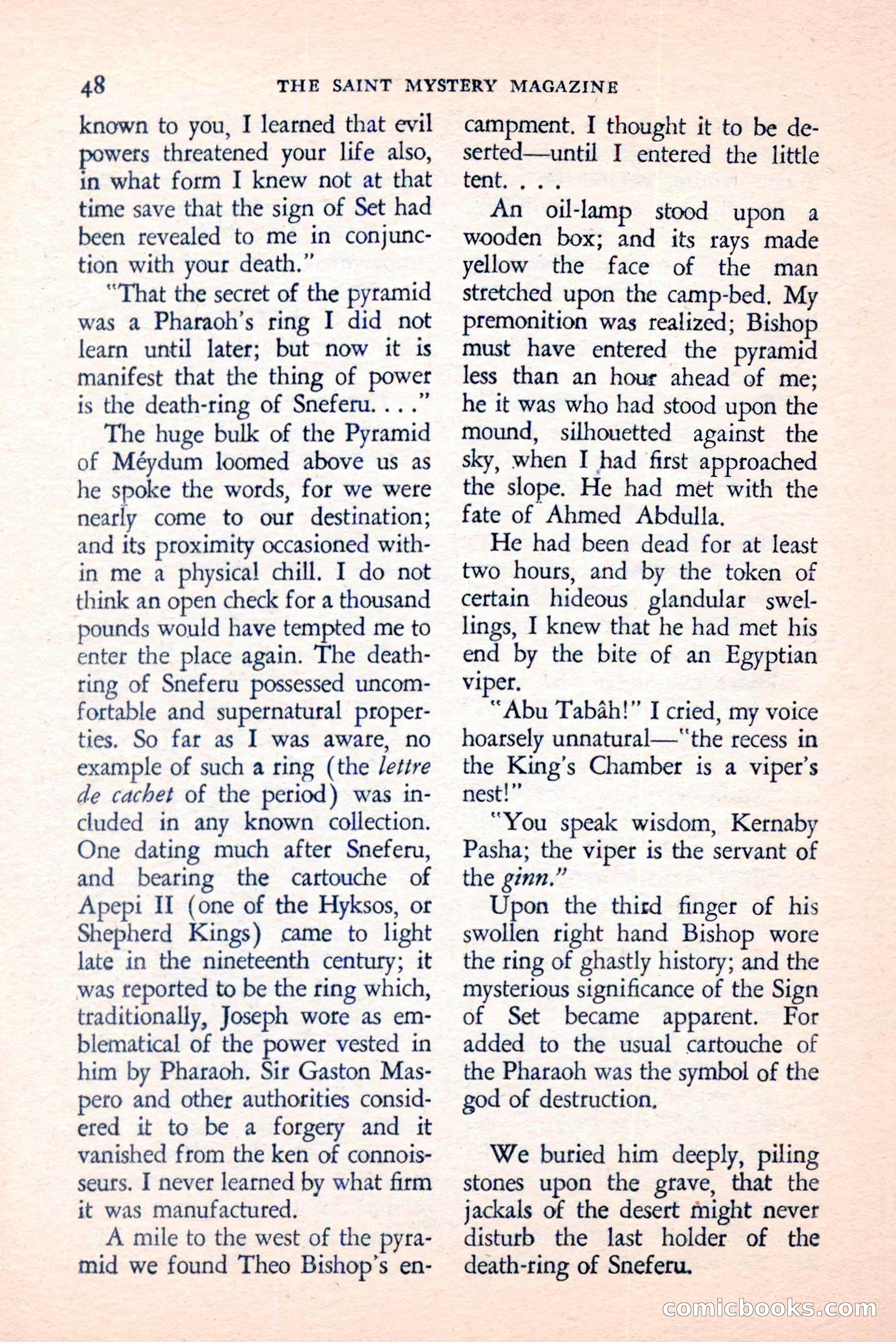 The Saint Mystery Magazine, April 1959 — page 50 of 132