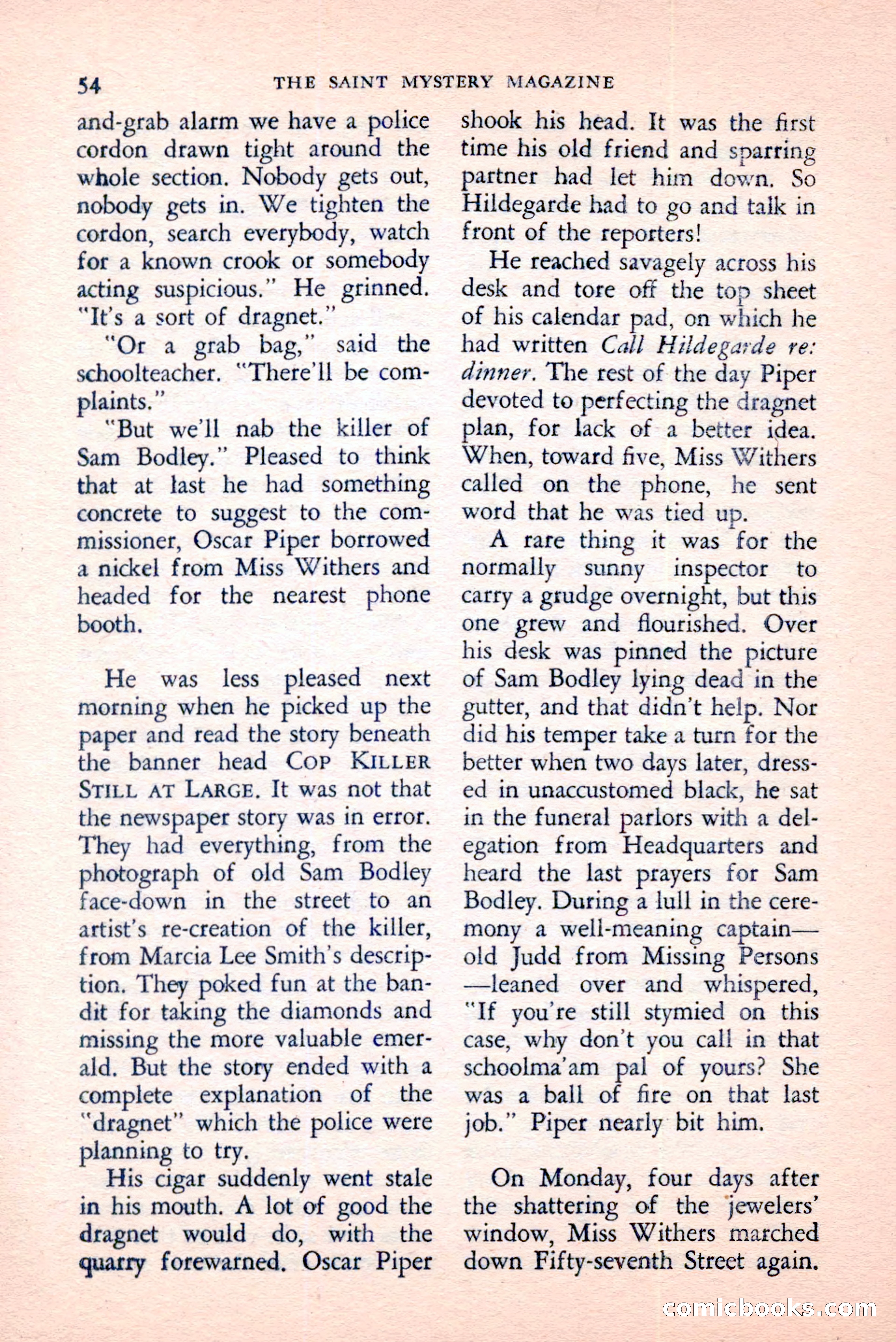 The Saint Mystery Magazine, April 1959 — page 56 of 132