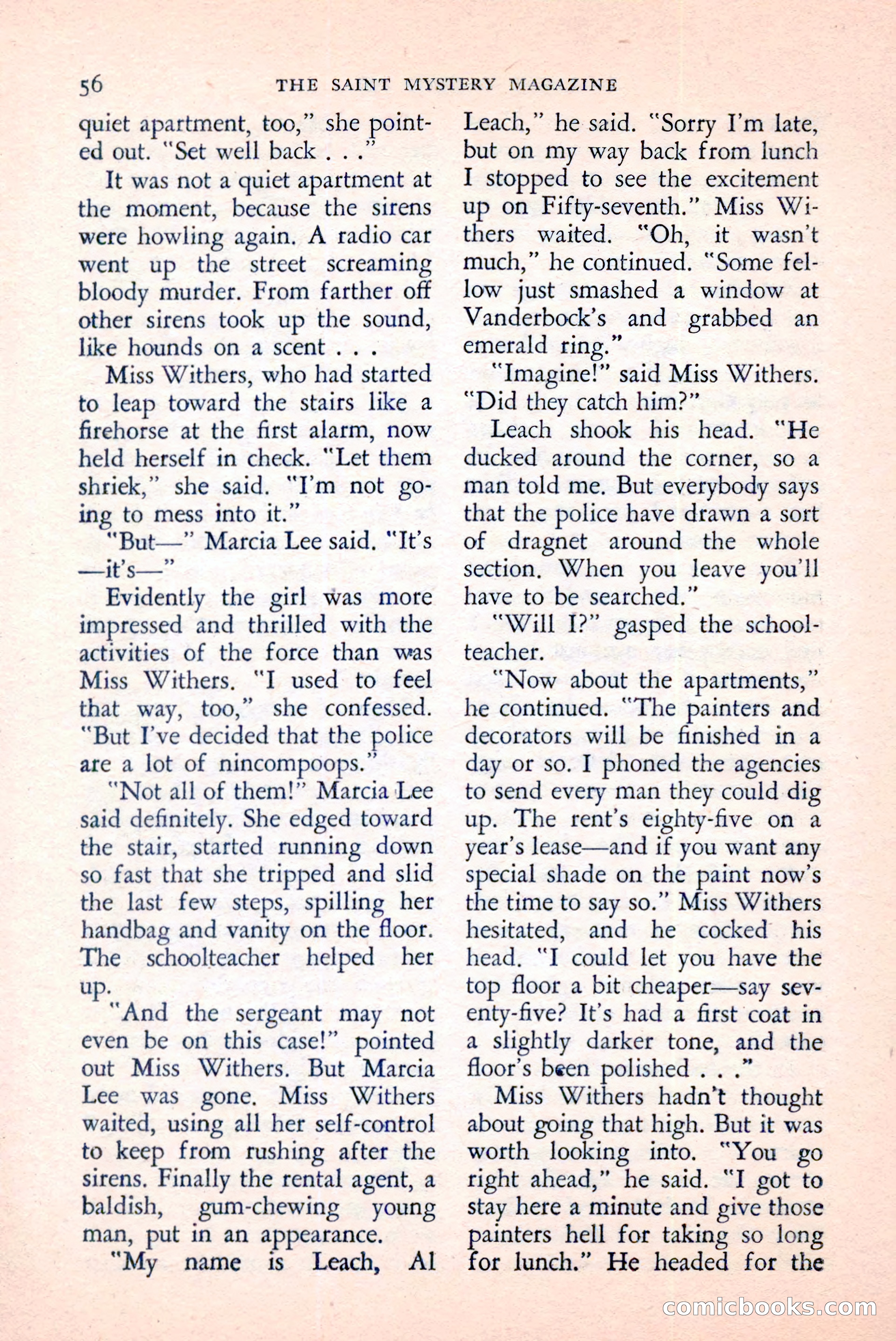 The Saint Mystery Magazine, April 1959 — page 58 of 132