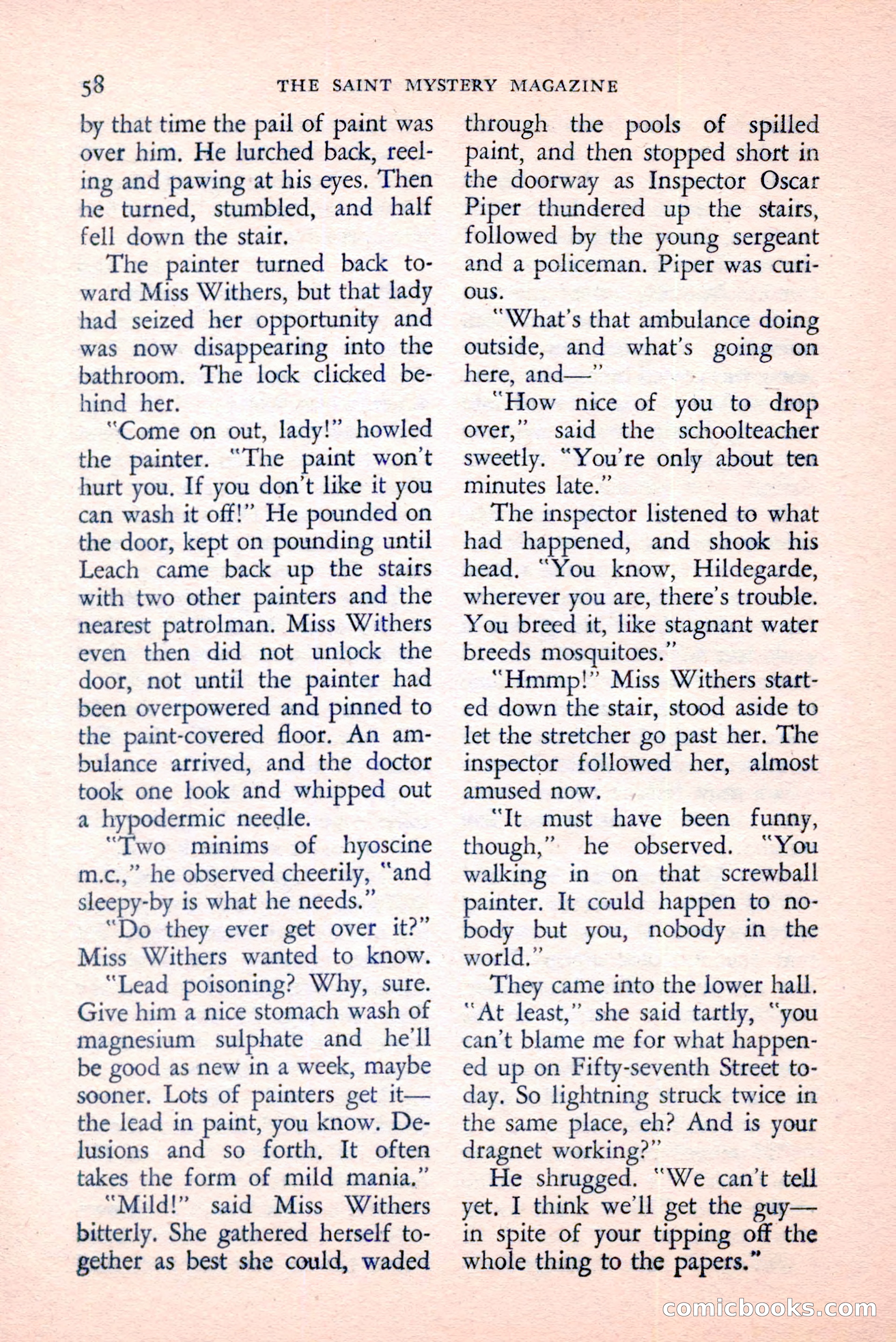 The Saint Mystery Magazine, April 1959 — page 60 of 132