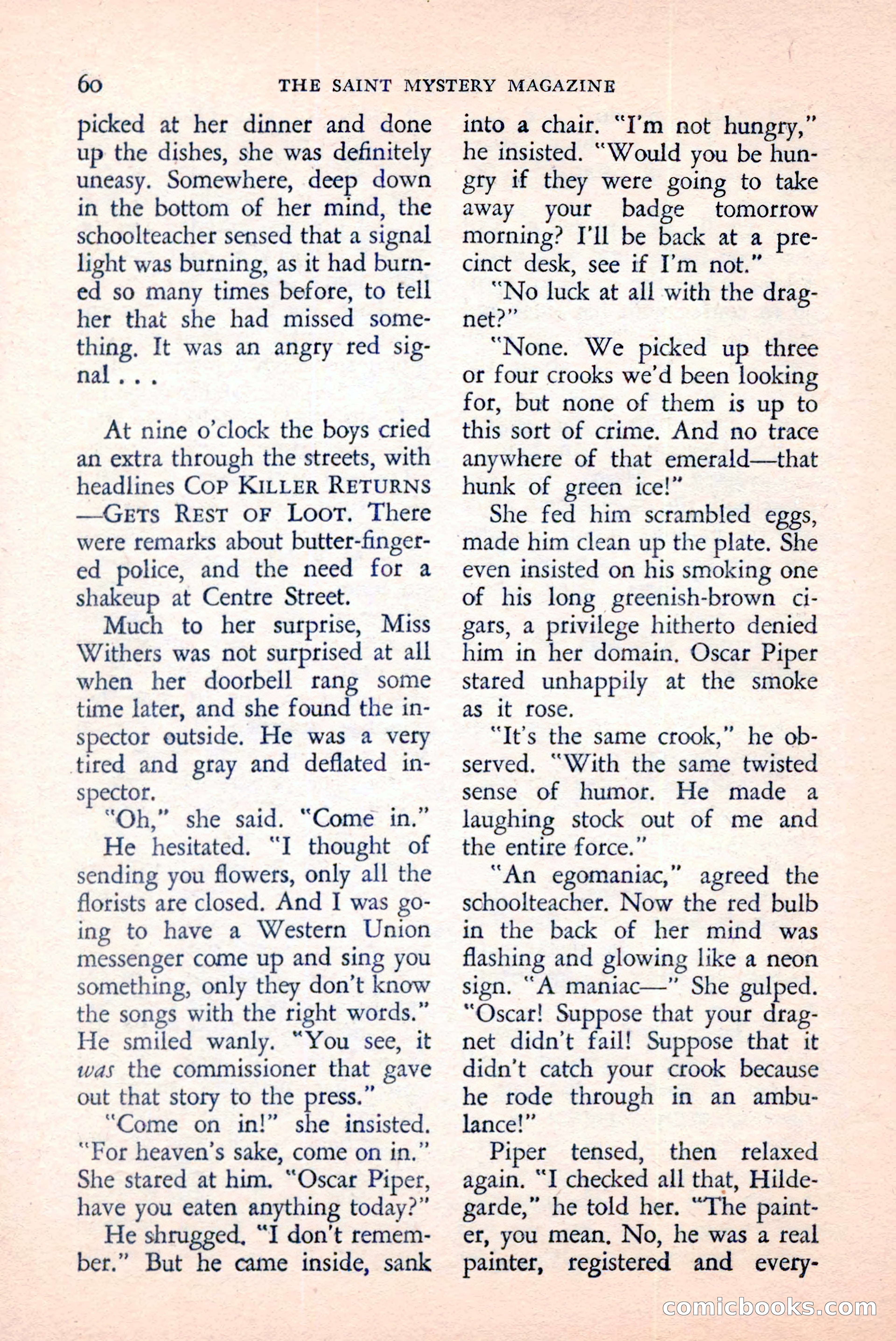 The Saint Mystery Magazine, April 1959 — page 62 of 132