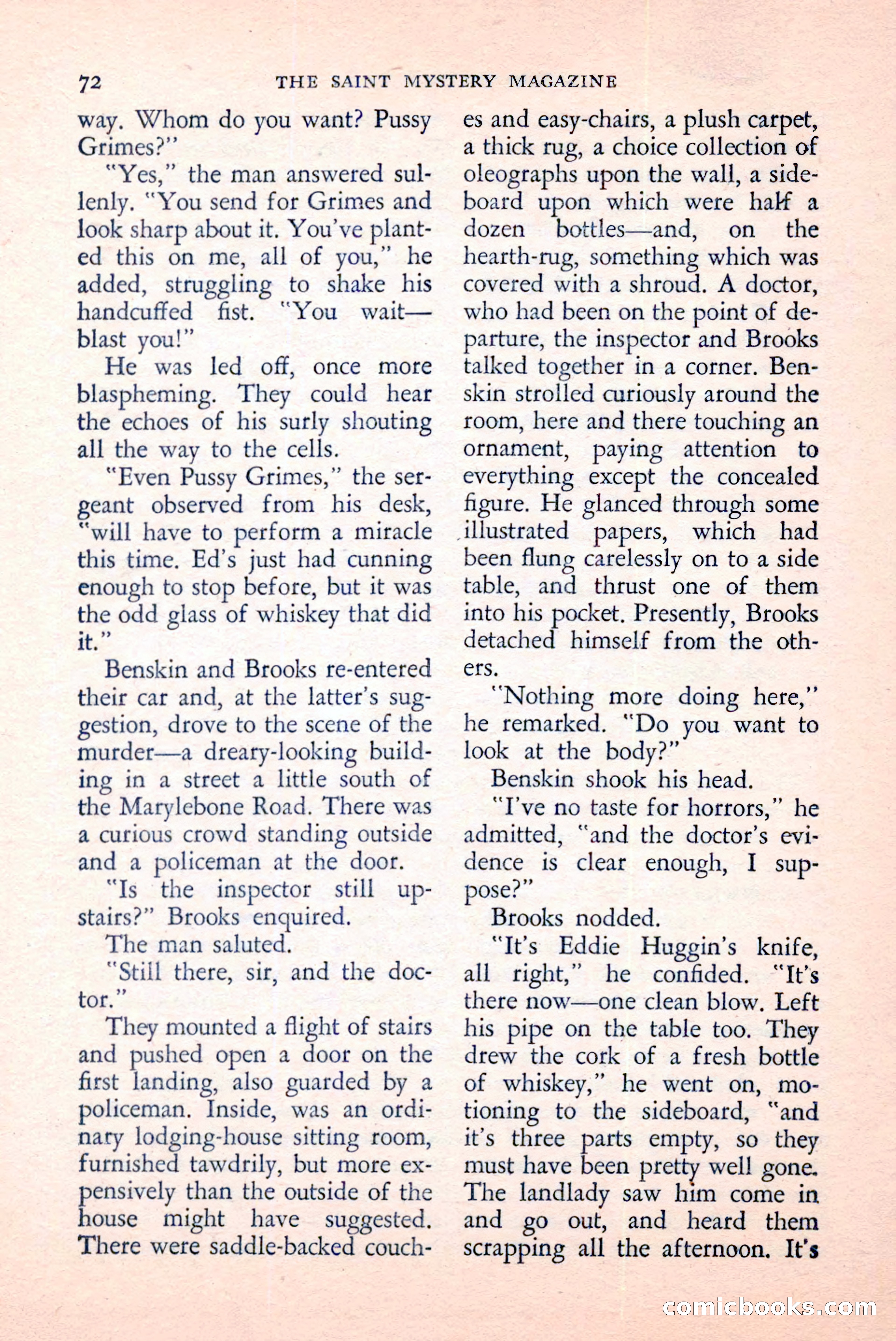 The Saint Mystery Magazine, April 1959 — page 74 of 132