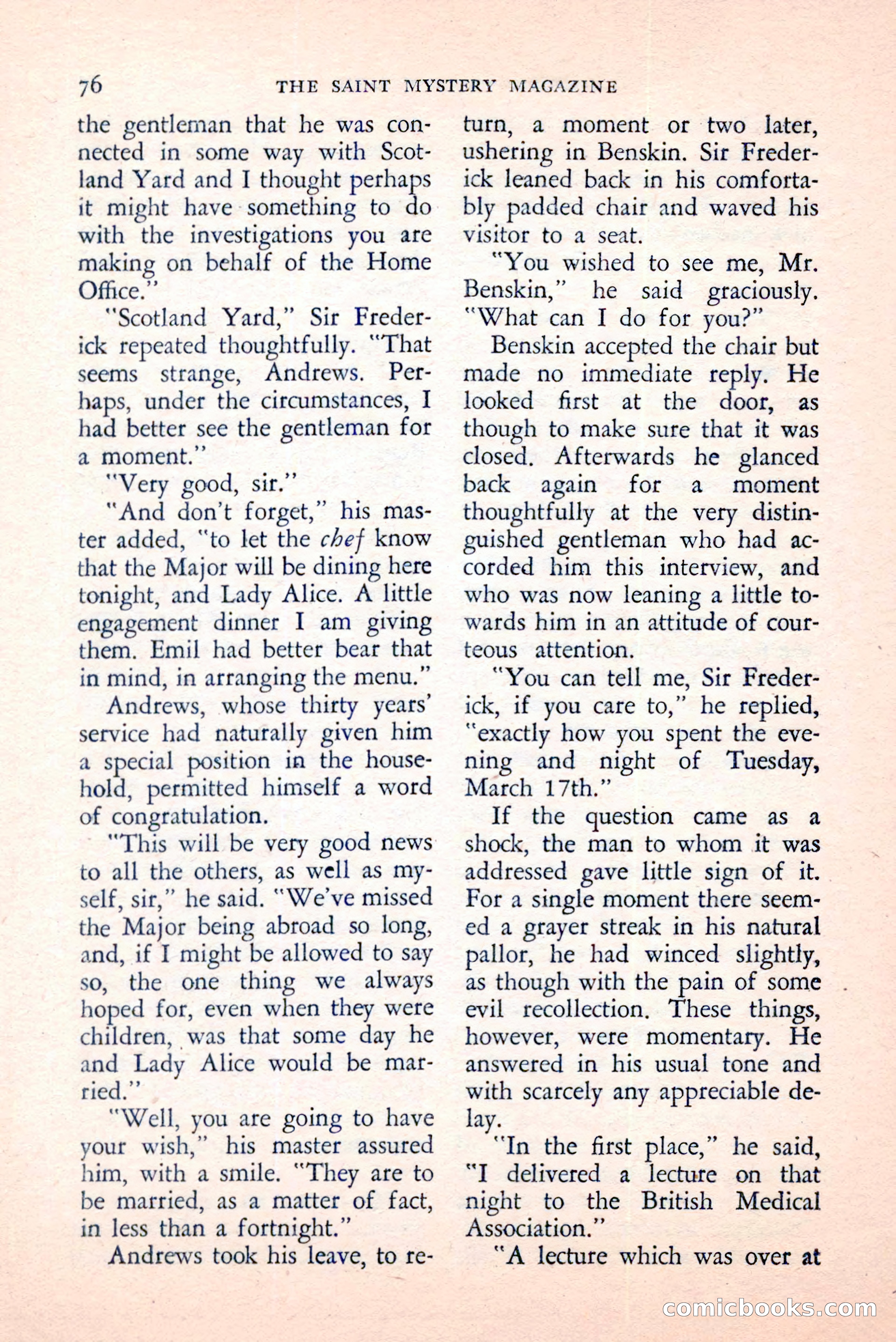 The Saint Mystery Magazine, April 1959 — page 78 of 132