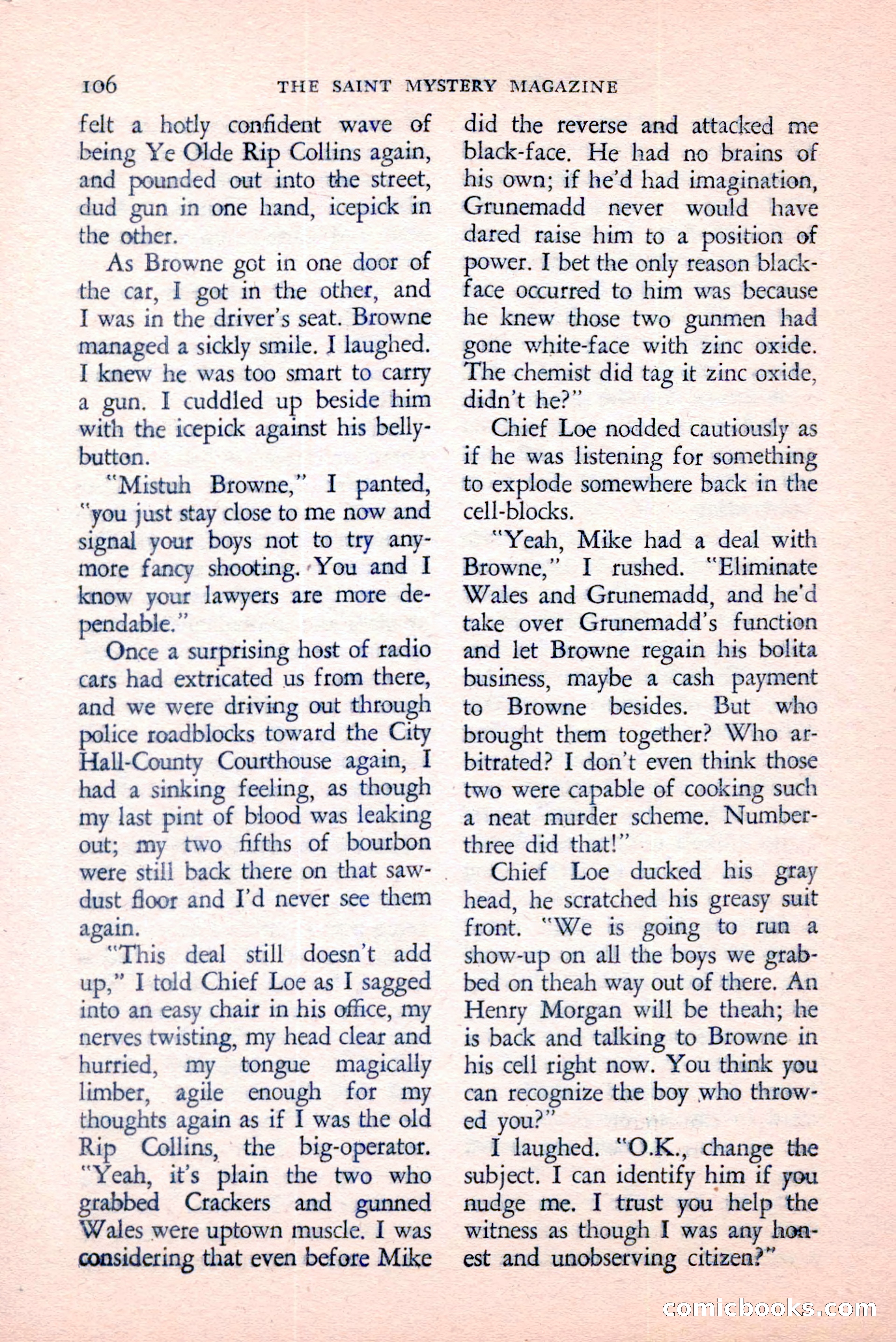 The Saint Mystery Magazine, April 1959 — page 108 of 132