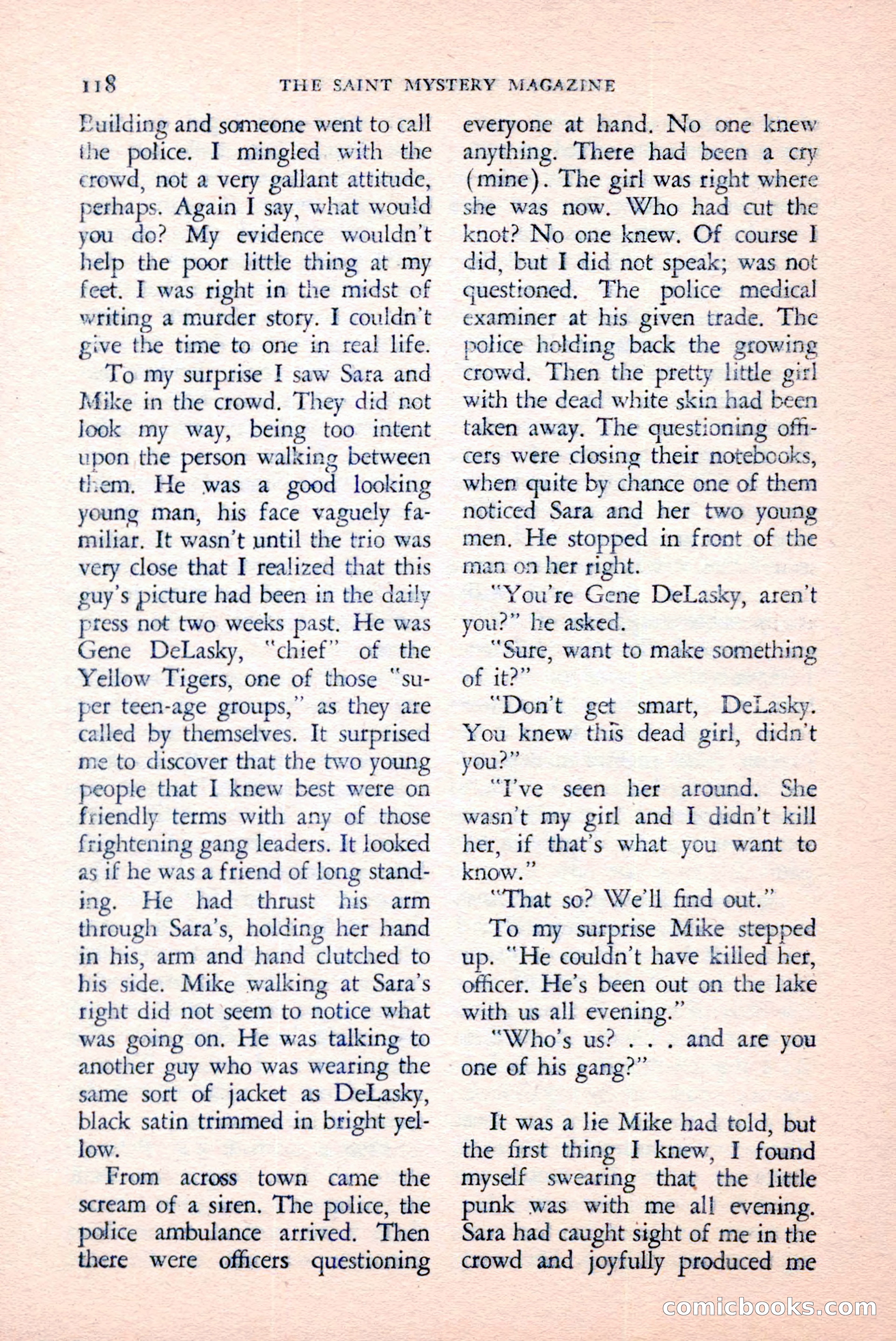 The Saint Mystery Magazine, April 1959 — page 120 of 132