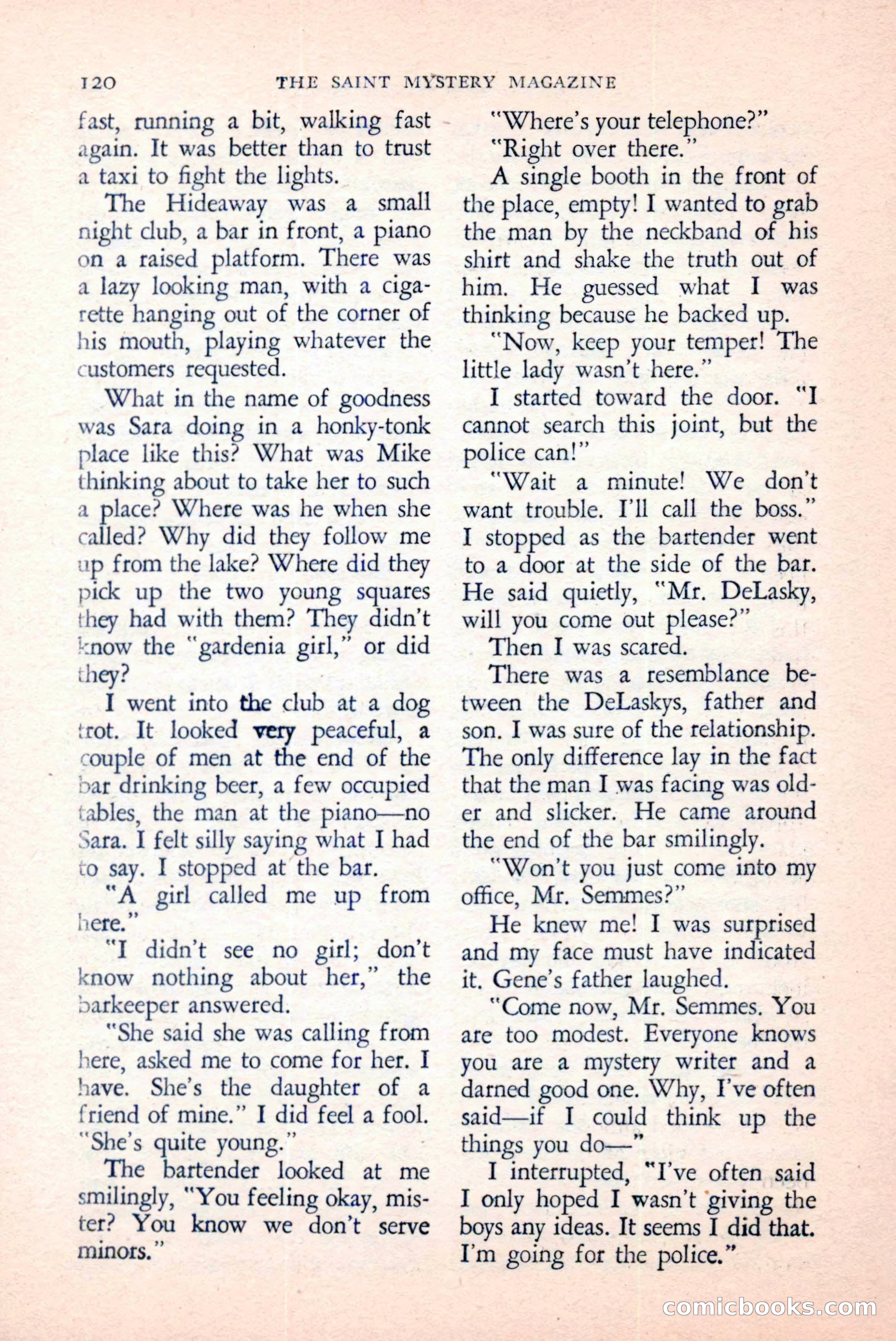 The Saint Mystery Magazine, April 1959 — page 122 of 132