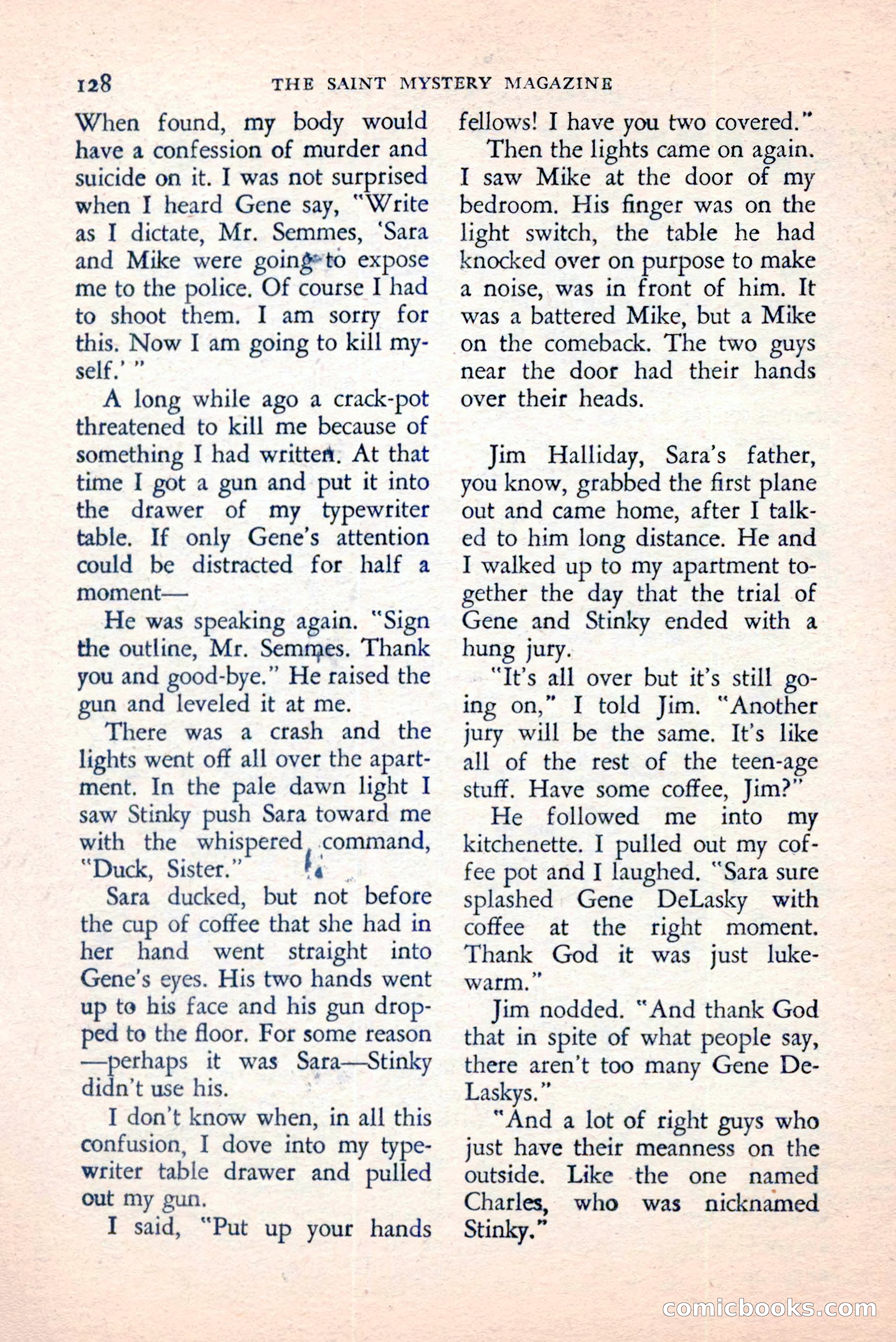 The Saint Mystery Magazine, April 1959 — page 130 of 132