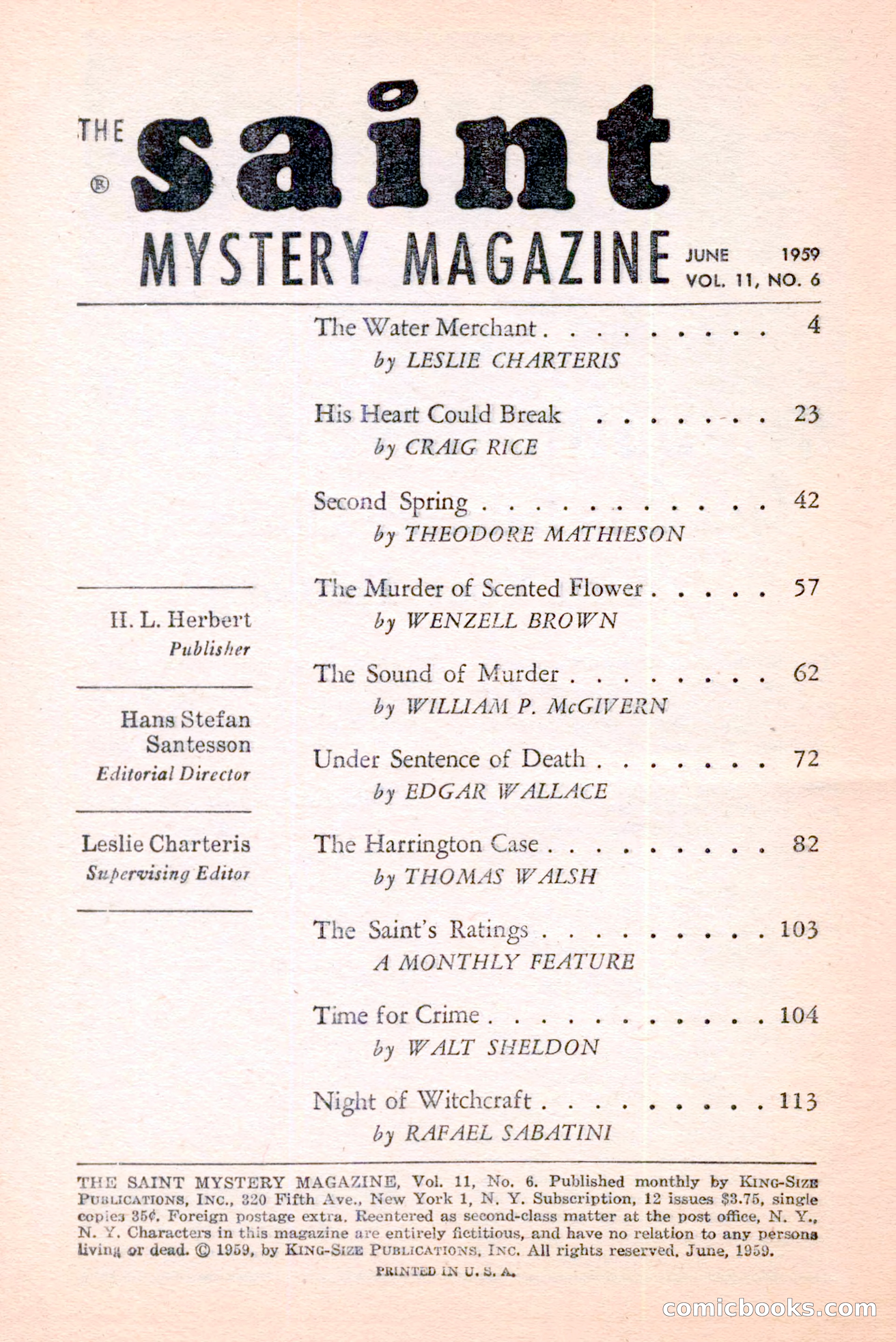 The Saint Mystery Magazine, June 1959 — page 4 of 132