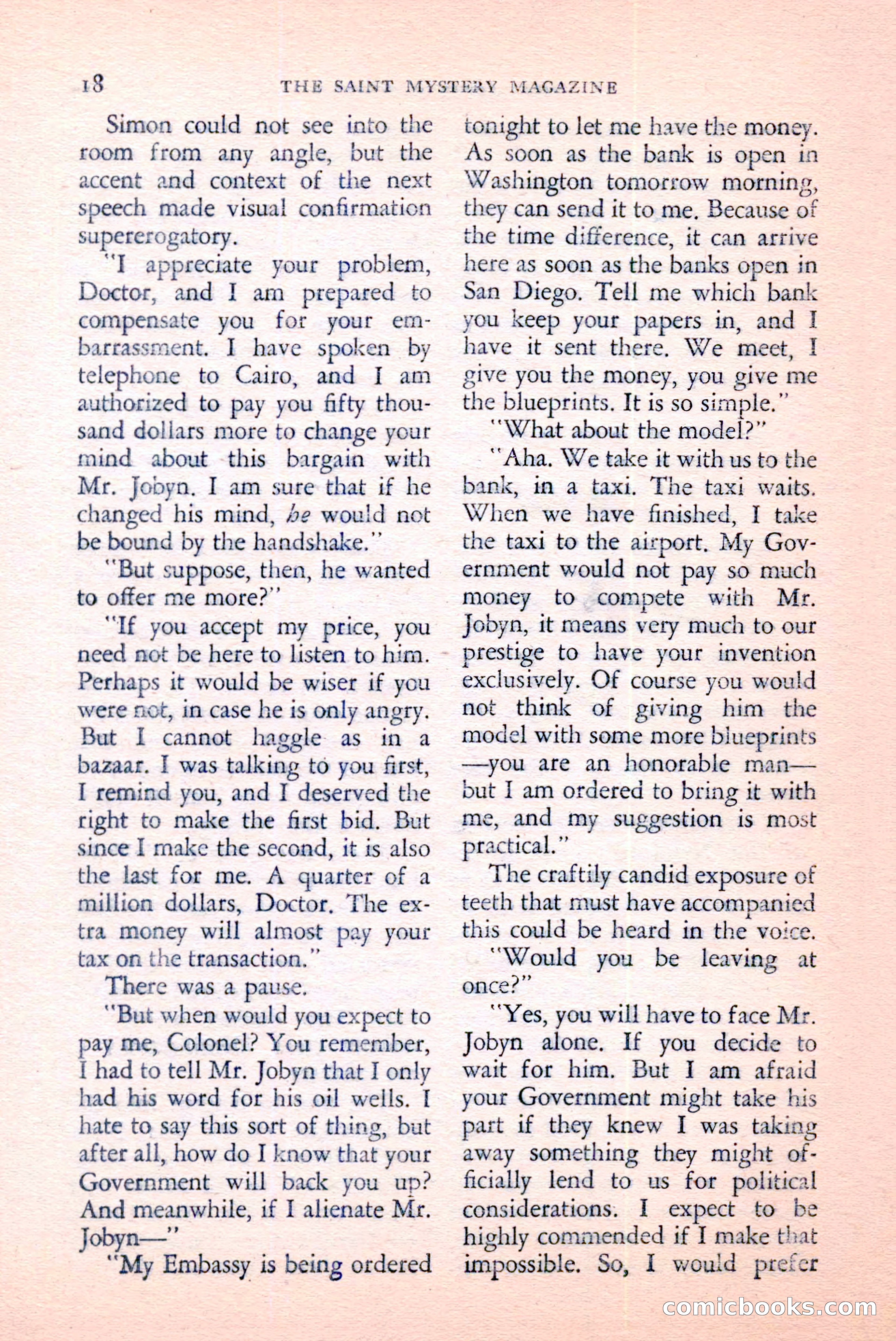 The Saint Mystery Magazine, June 1959 — page 20 of 132