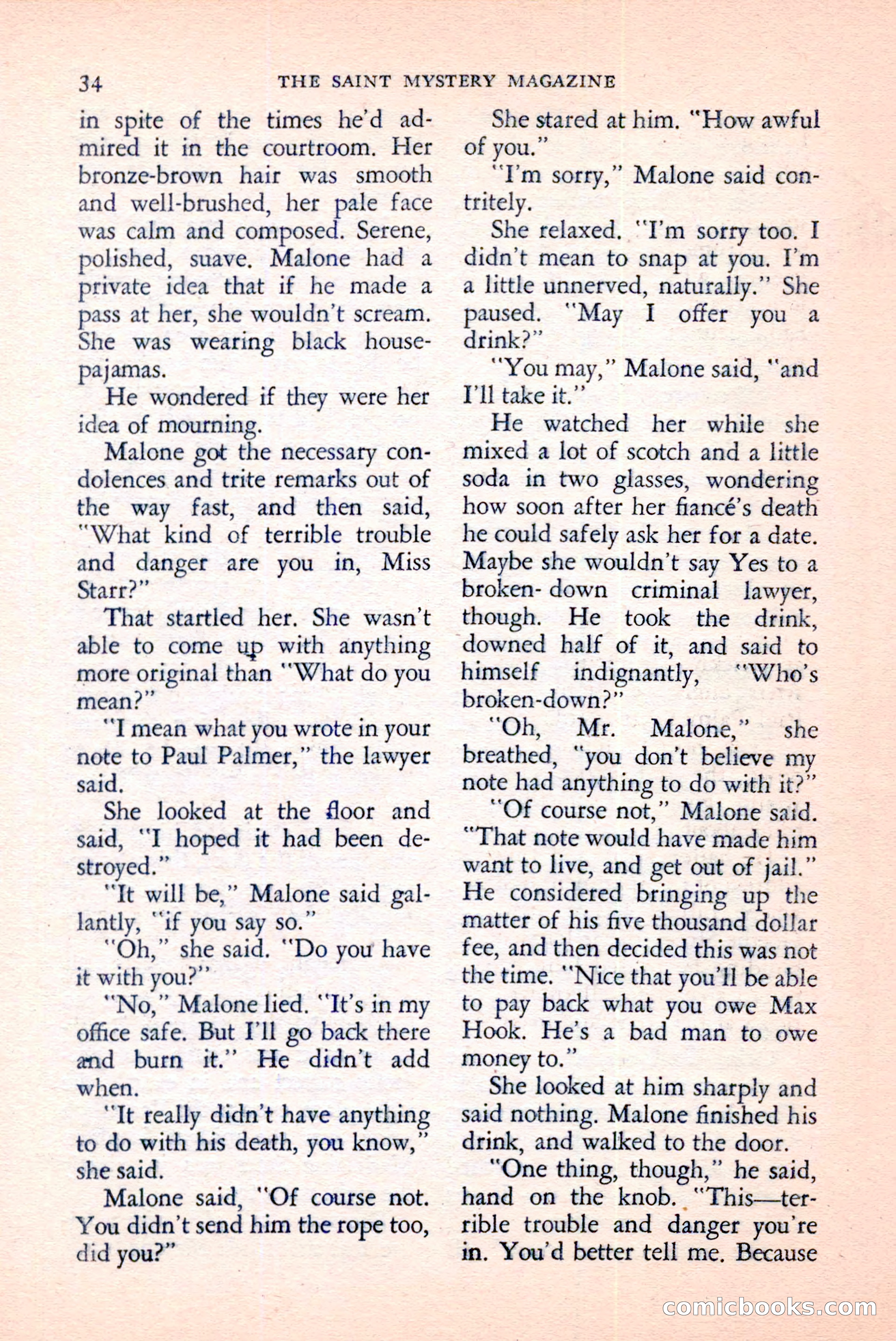 The Saint Mystery Magazine, June 1959 — page 36 of 132