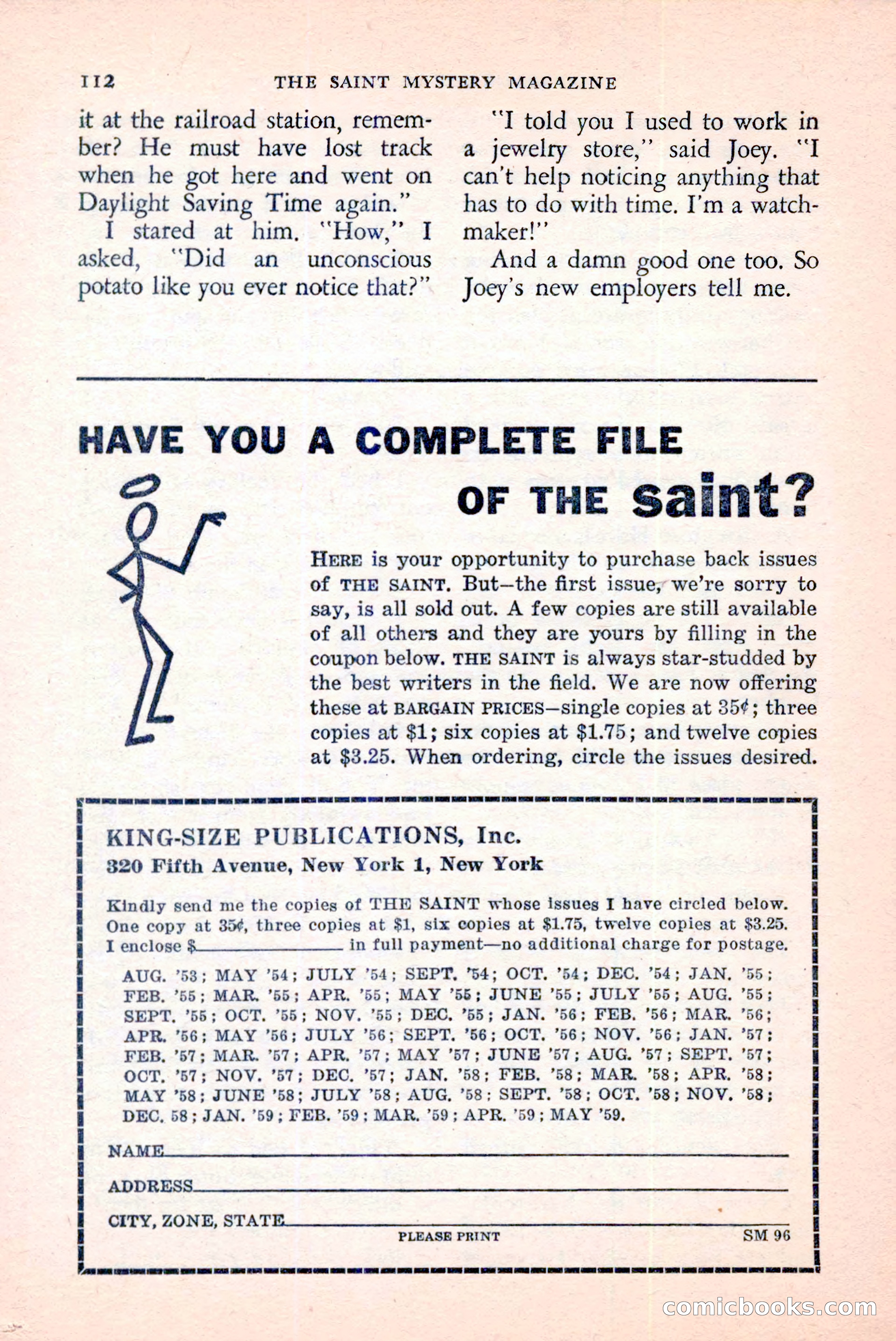 The Saint Mystery Magazine, June 1959 — page 114 of 132