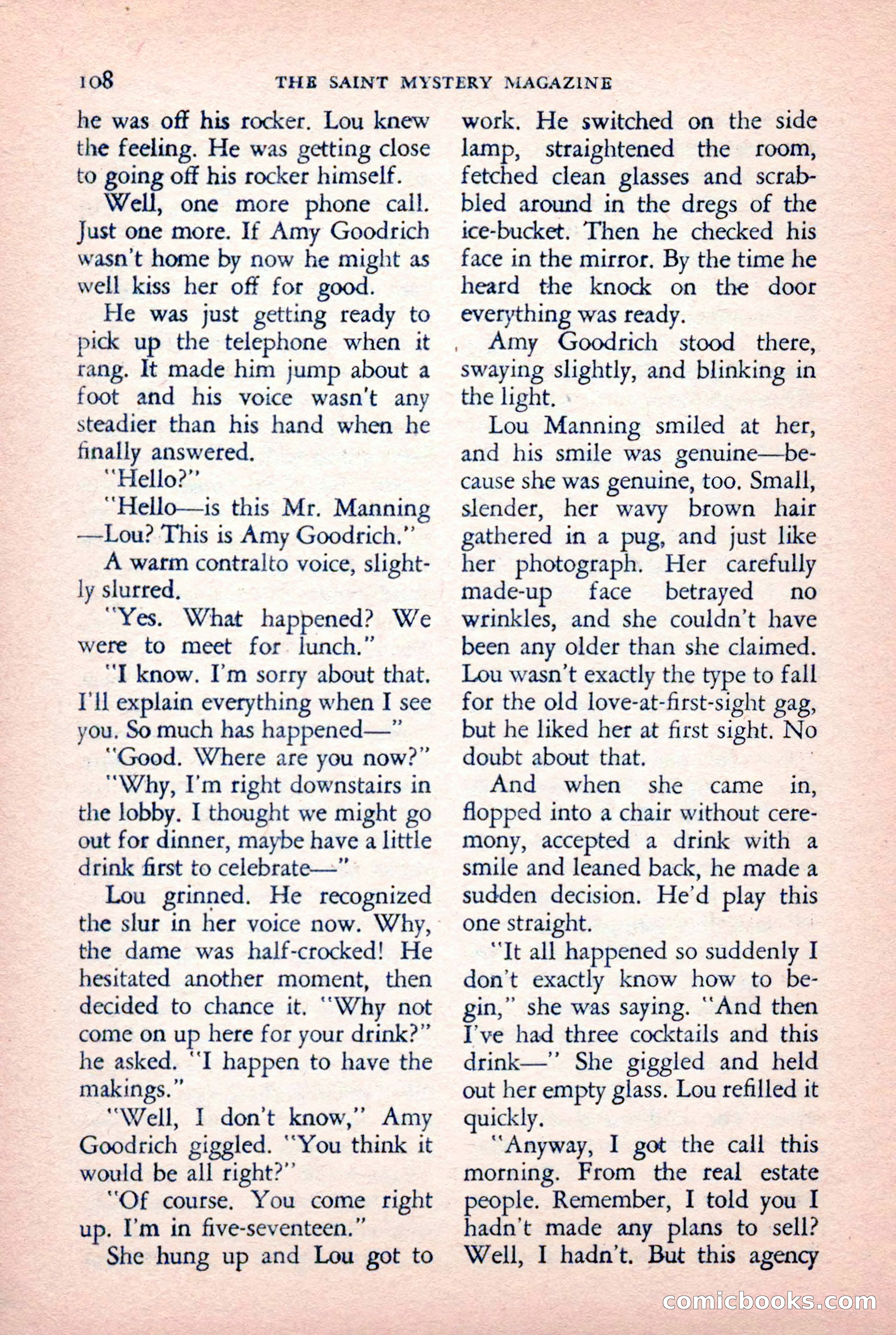 The Saint Mystery Magazine — page 110 of 132