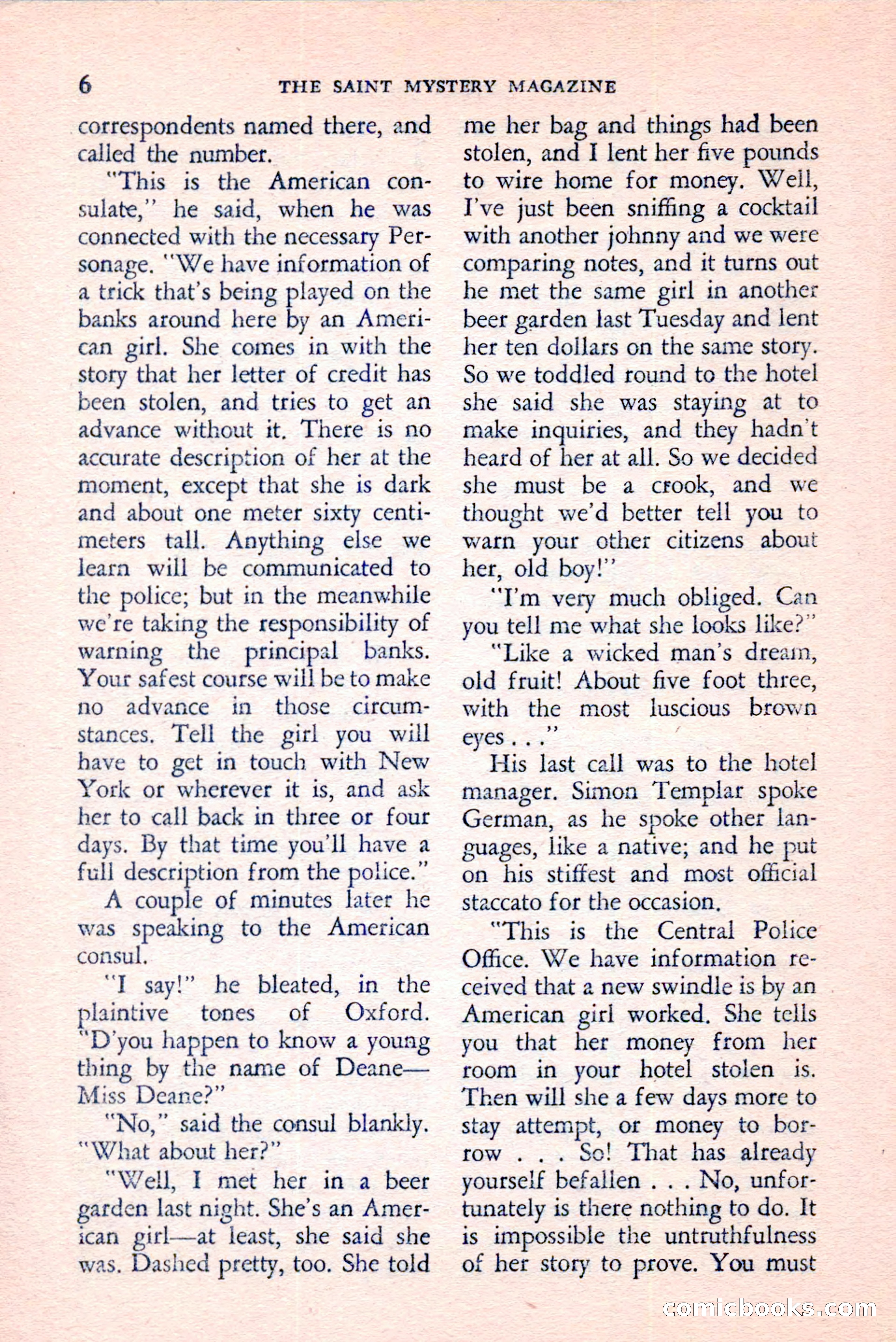 The Saint Mystery Magazine, August 1959 — page 8 of 132
