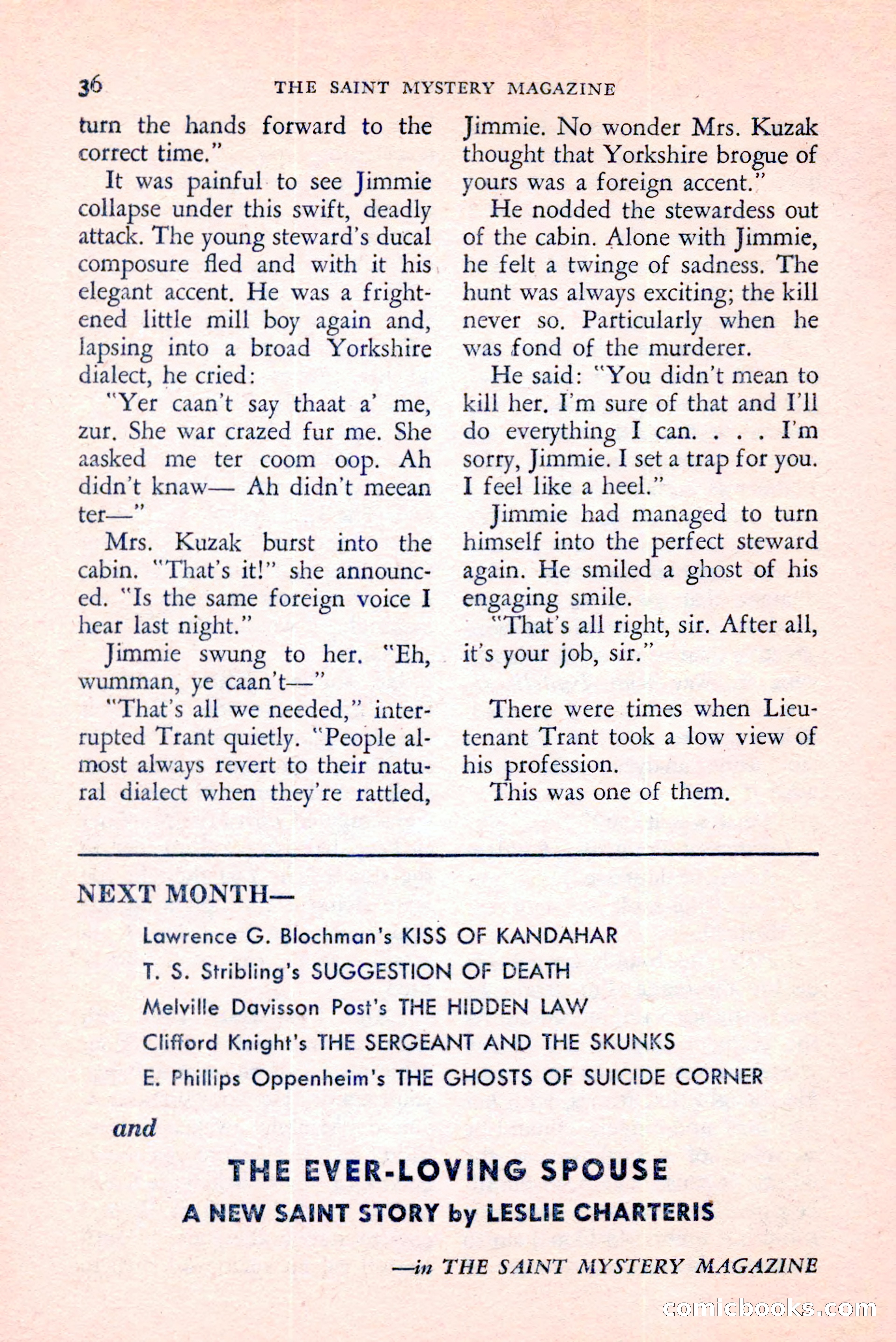 The Saint Mystery Magazine, August 1959 — page 38 of 132