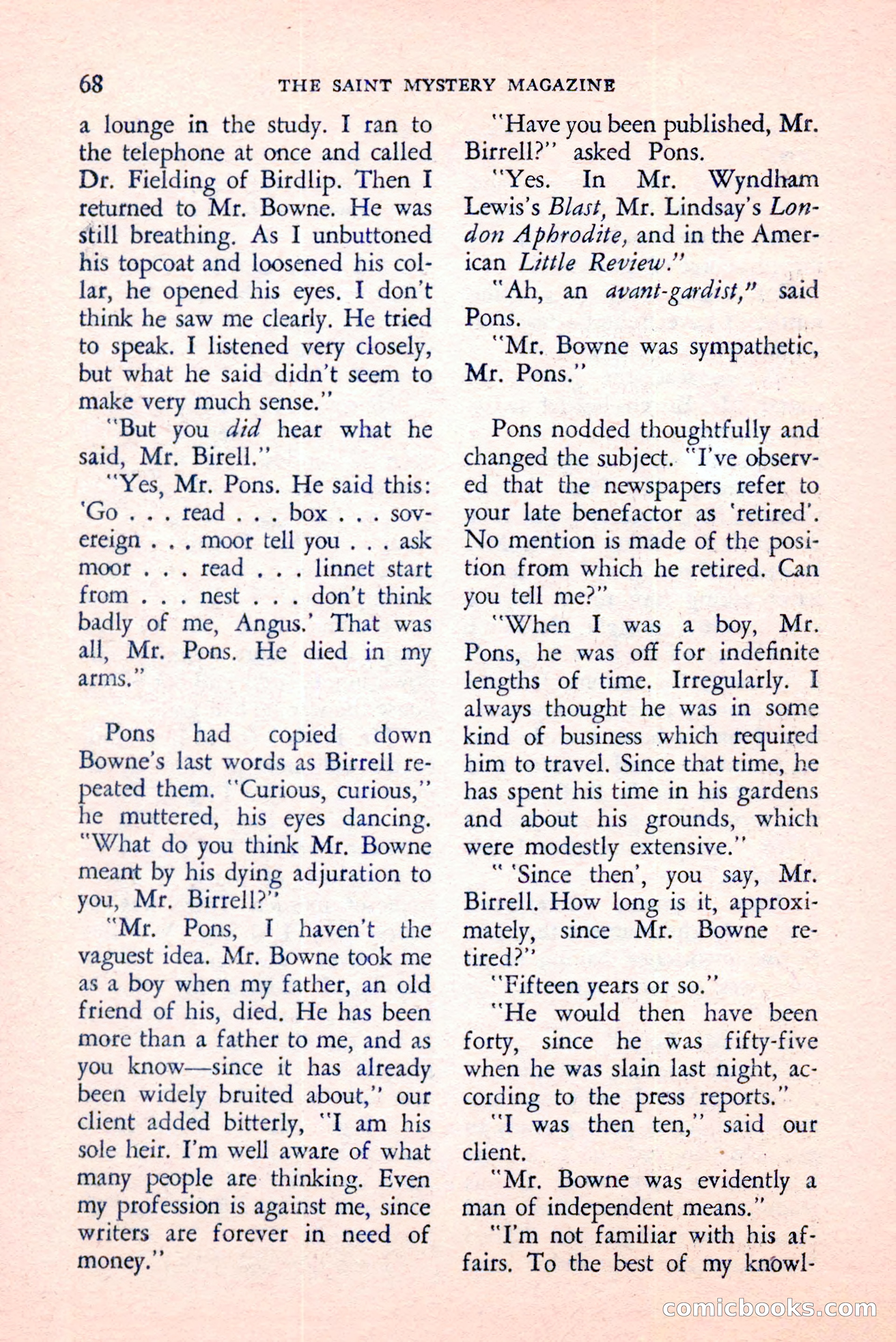 The Saint Mystery Magazine, August 1959 — page 70 of 132
