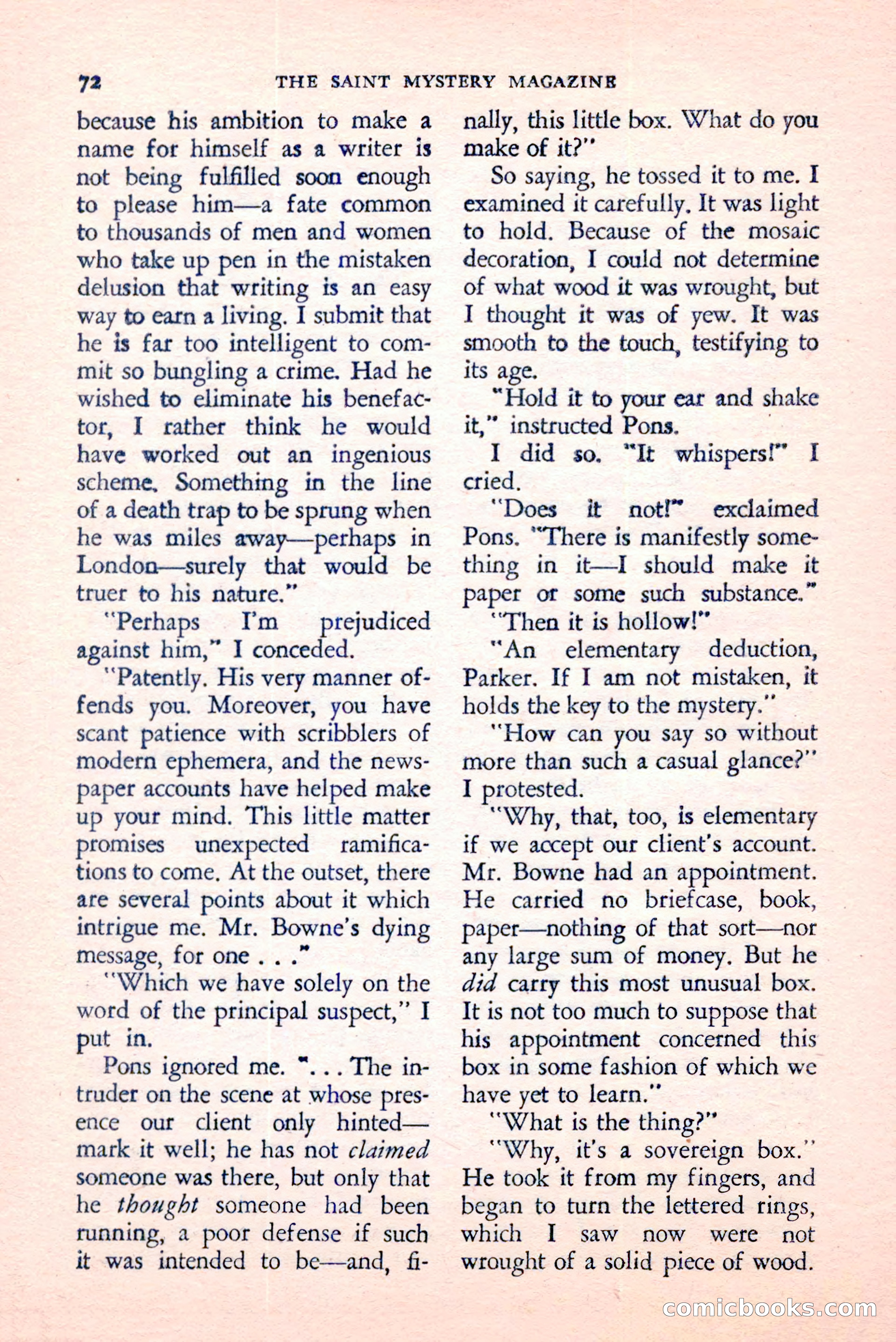 The Saint Mystery Magazine, August 1959 — page 74 of 132