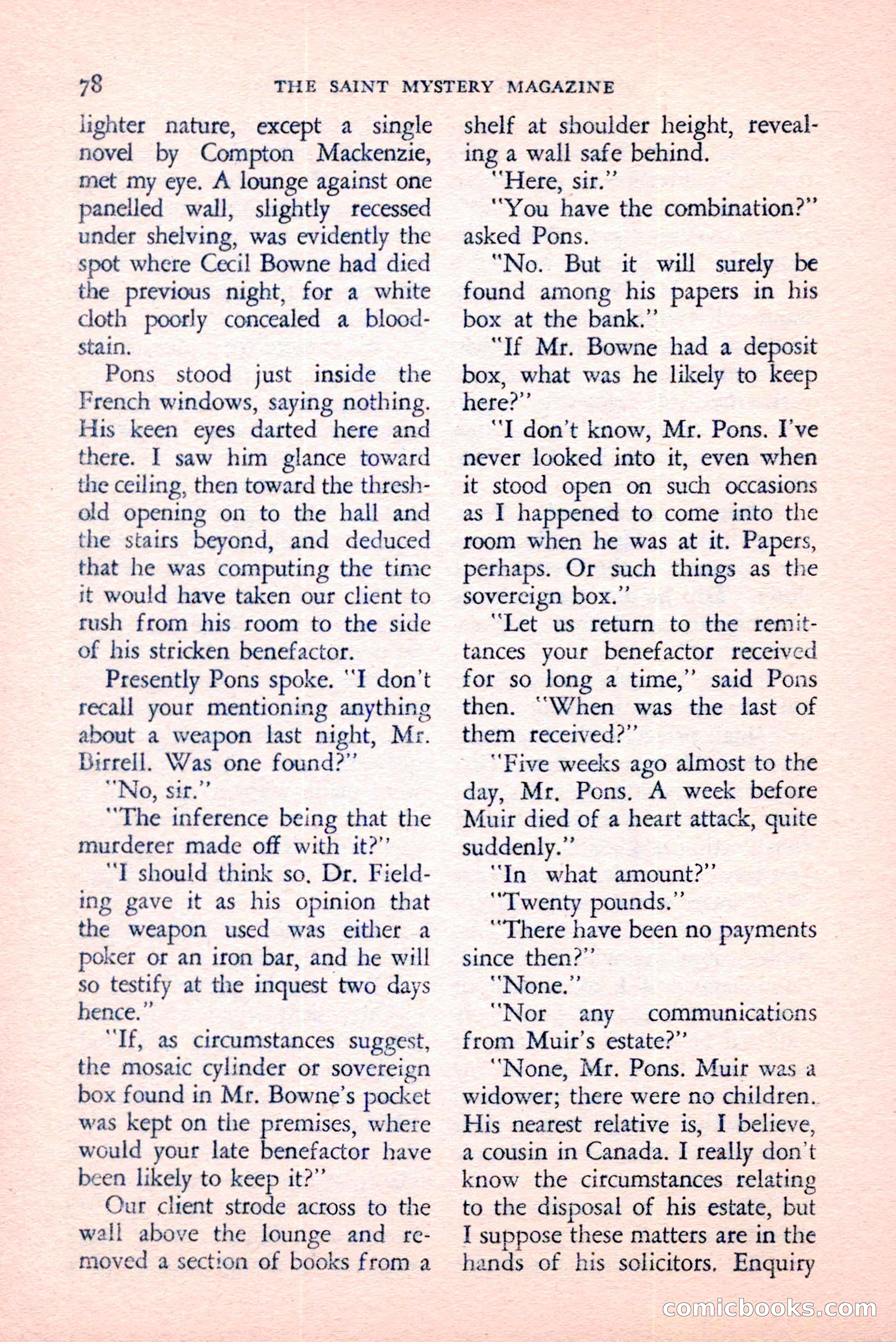 The Saint Mystery Magazine, August 1959 — page 80 of 132