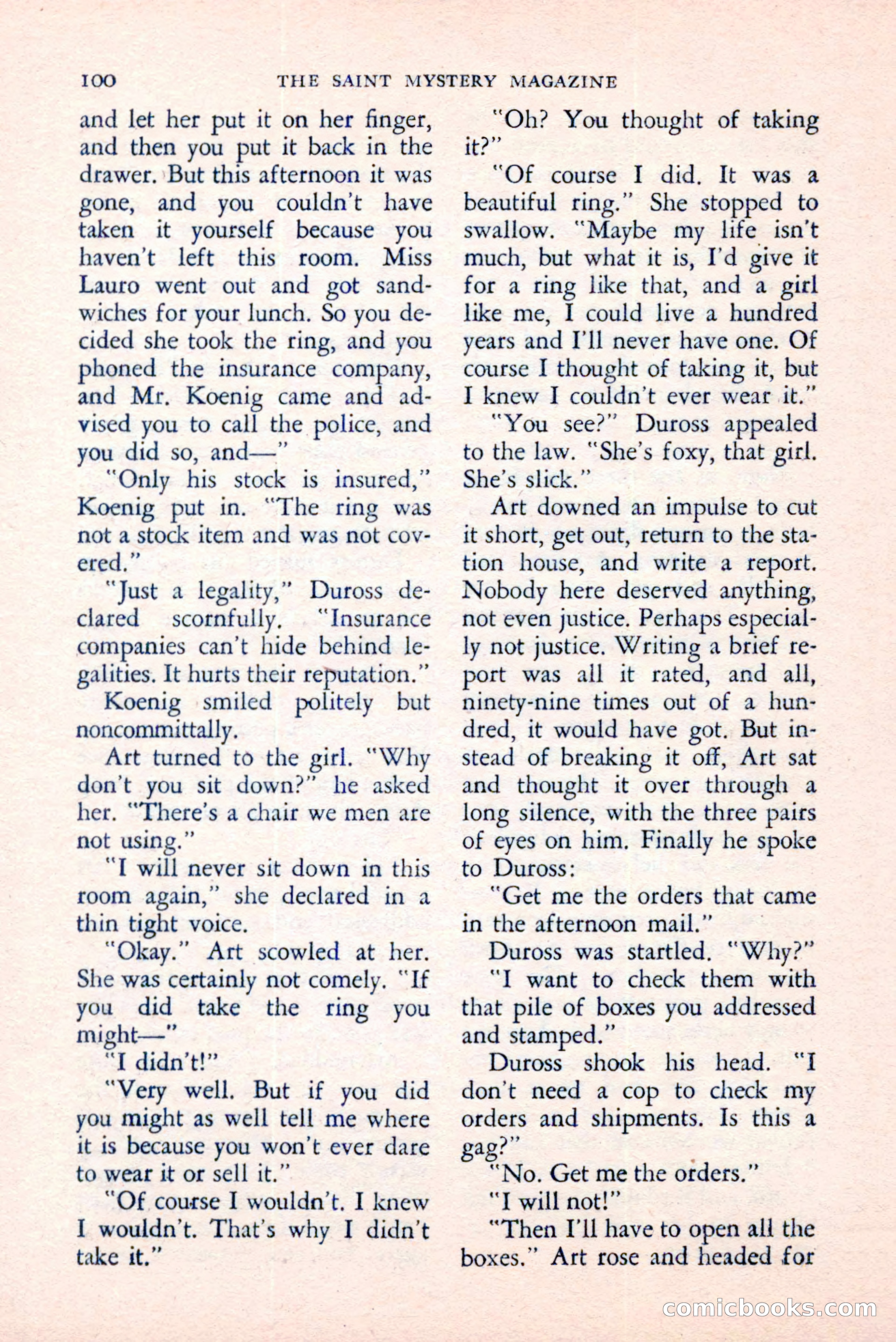 The Saint Mystery Magazine, August 1959 — page 102 of 132
