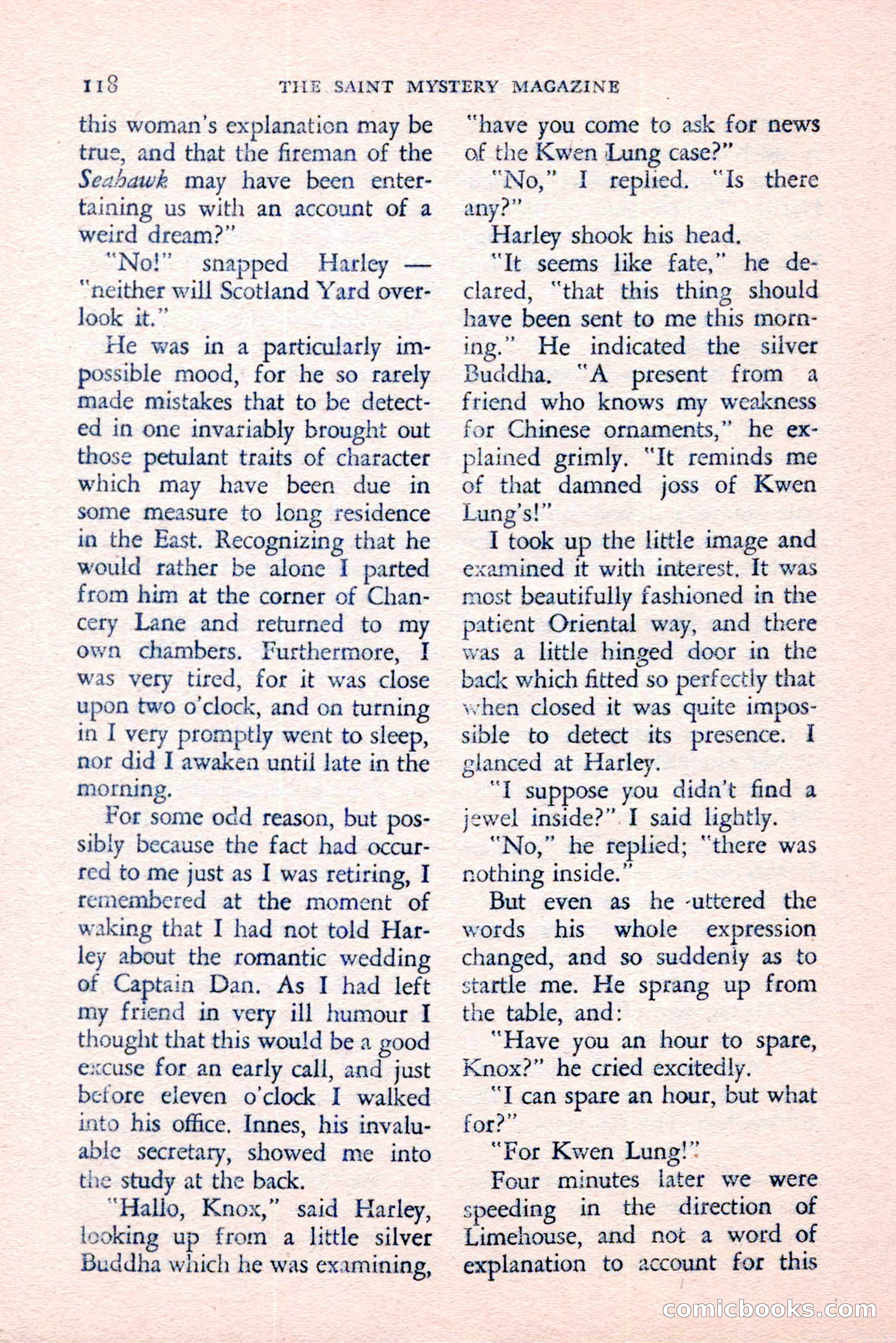 The Saint Mystery Magazine, August 1959 — page 120 of 132