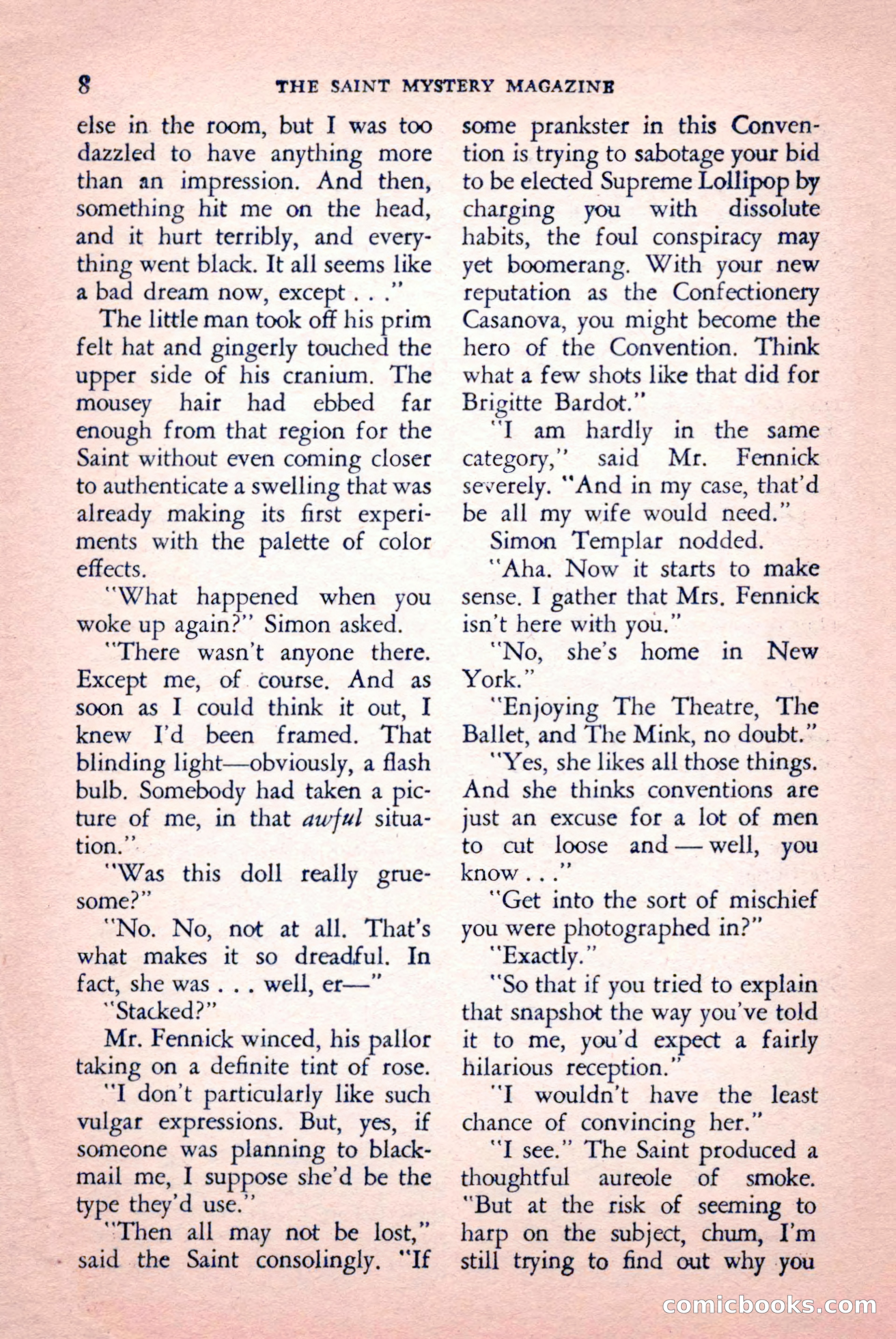 The Saint Mystery Magazine, September 1959 — page 10 of 132