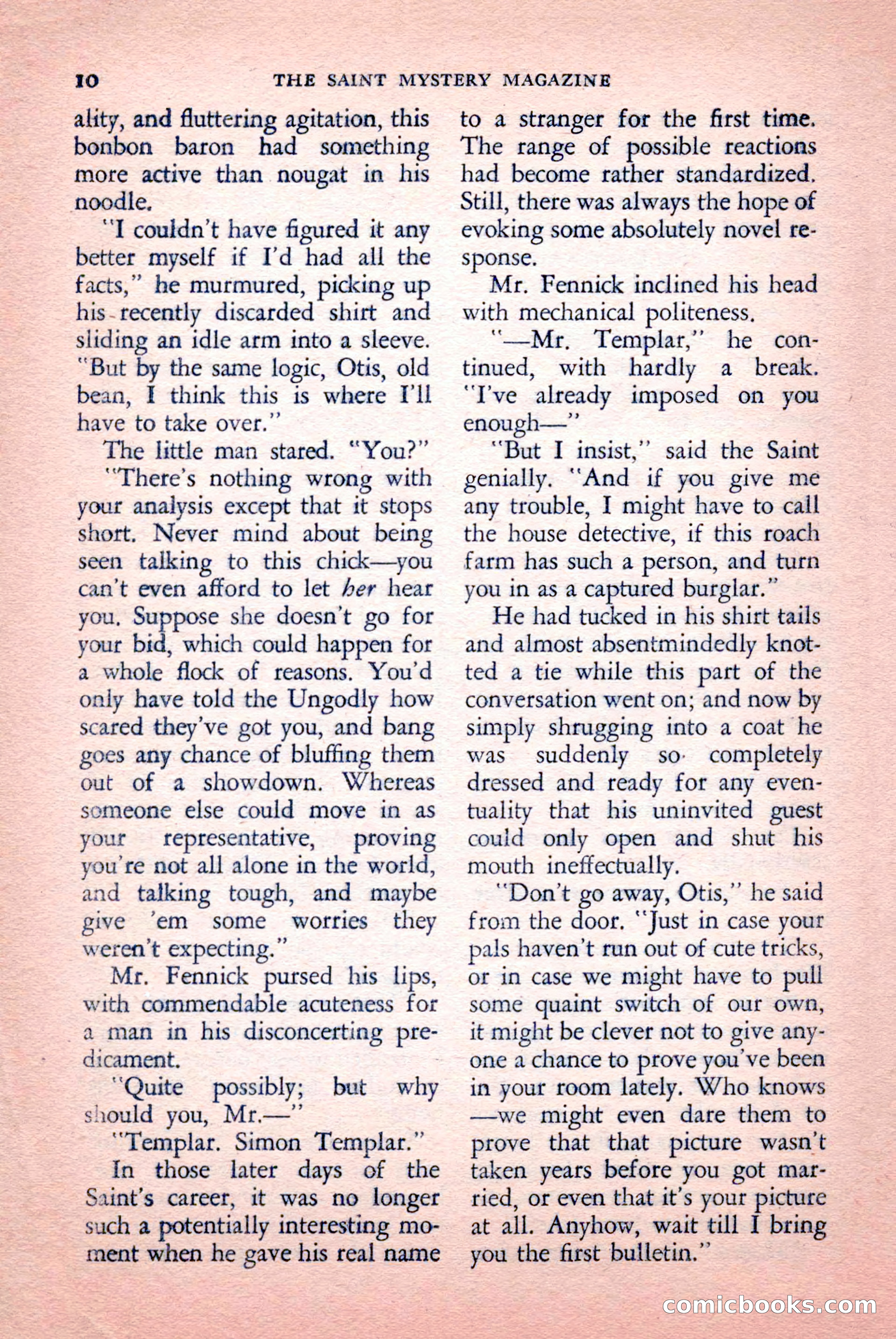The Saint Mystery Magazine, September 1959 — page 12 of 132